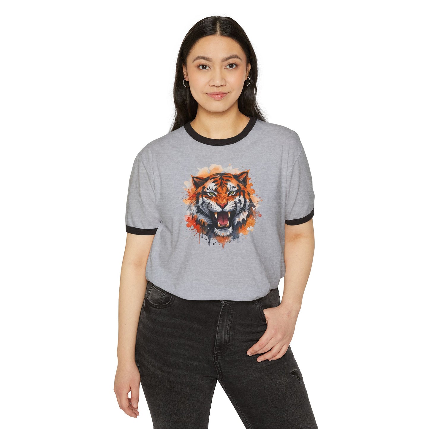 Stay Illegal Ringer T-Shirt — Tiger Smile