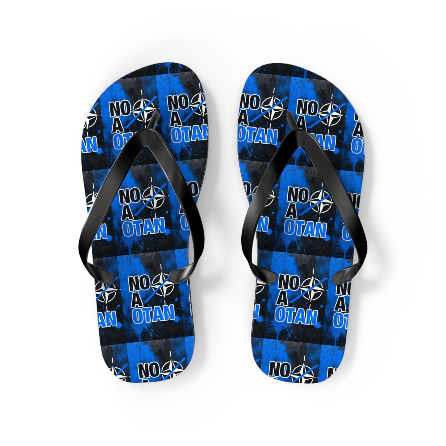 NO A OTAN Flip Flops – Blue Protest