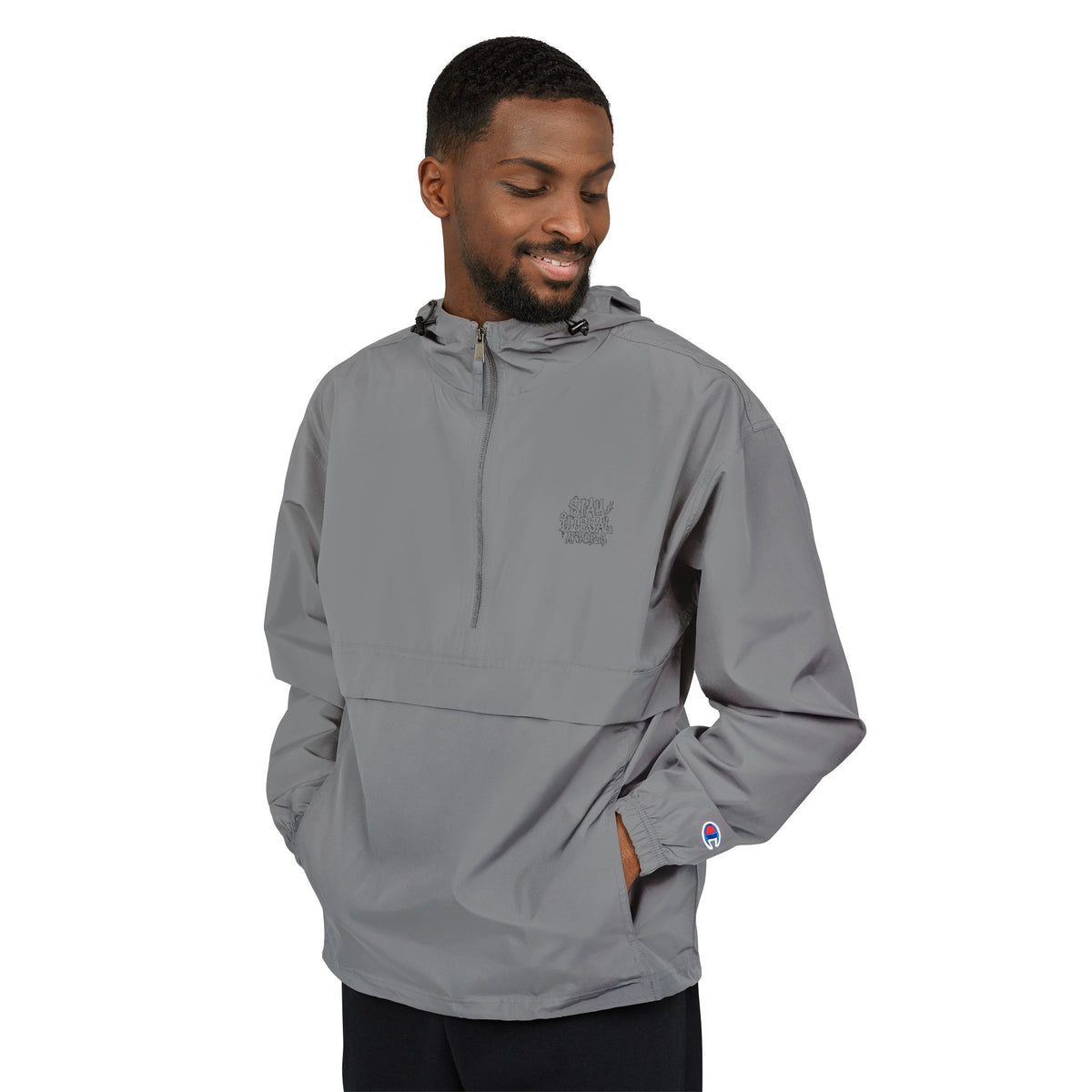 Stay Illegal Anorak Jacket — Plain Insignia Packable Lightweight Hooded Windbreaker