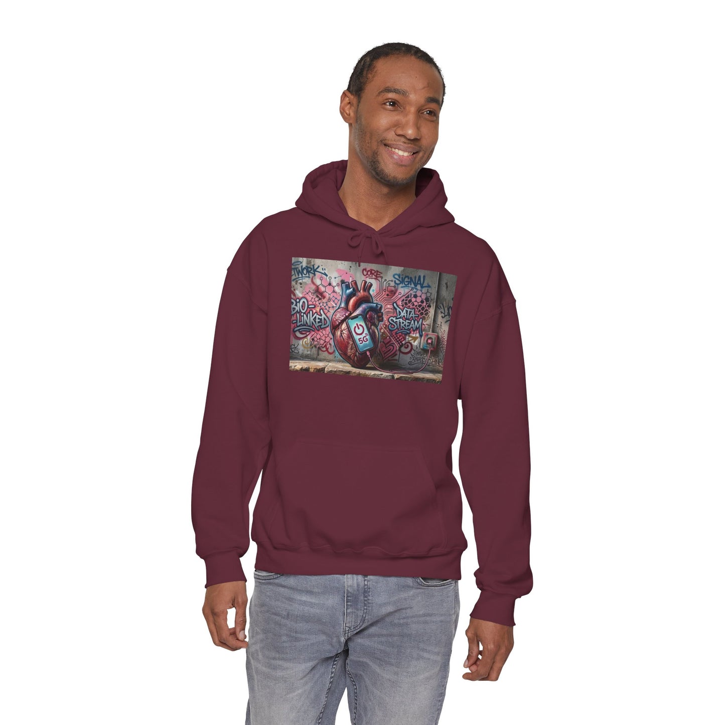 Stay Illegal Graffiti Hoodie - Mobile Heart