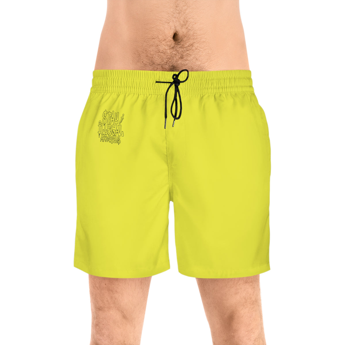 Plain Insignia - Stay Illegal Men's Yellow Swim Shorts