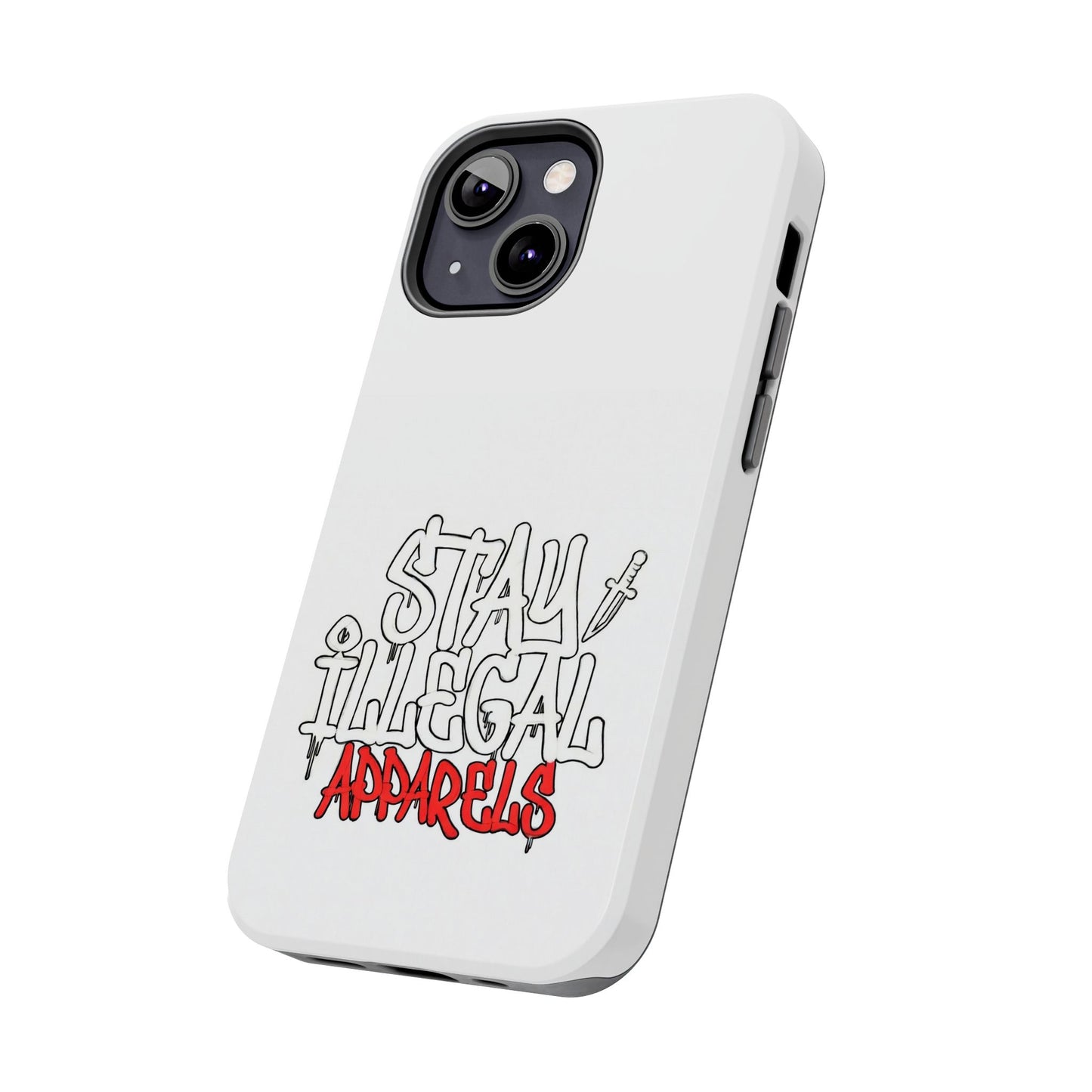 Coque de téléphone Stay Illegal - Blanc/Rouge robuste