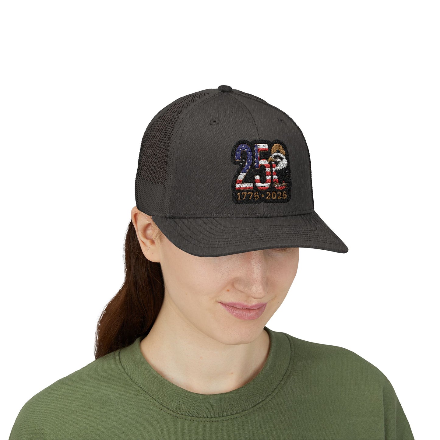 Stay Illegal Trucker Cap — USA 250th Anniversary Eagle Patch