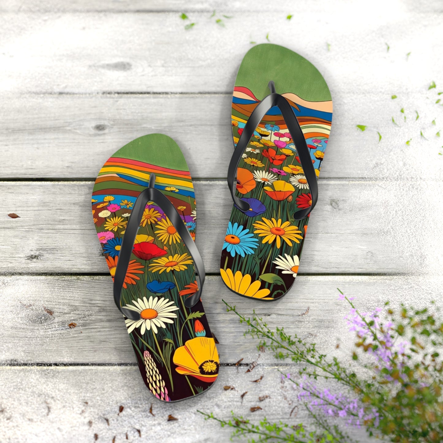 Flower Flip Flops – Fields Of Elysium