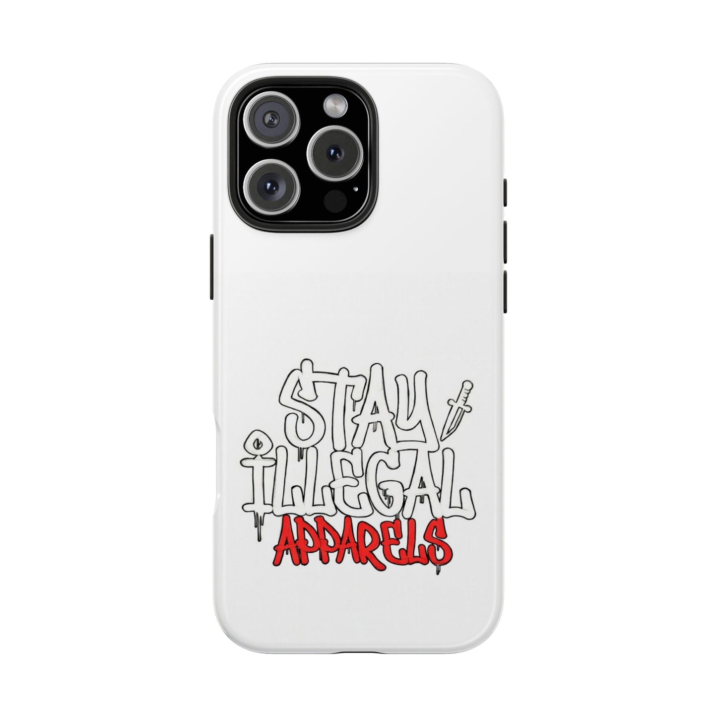 Coque de téléphone Stay Illegal - Blanc/Rouge robuste