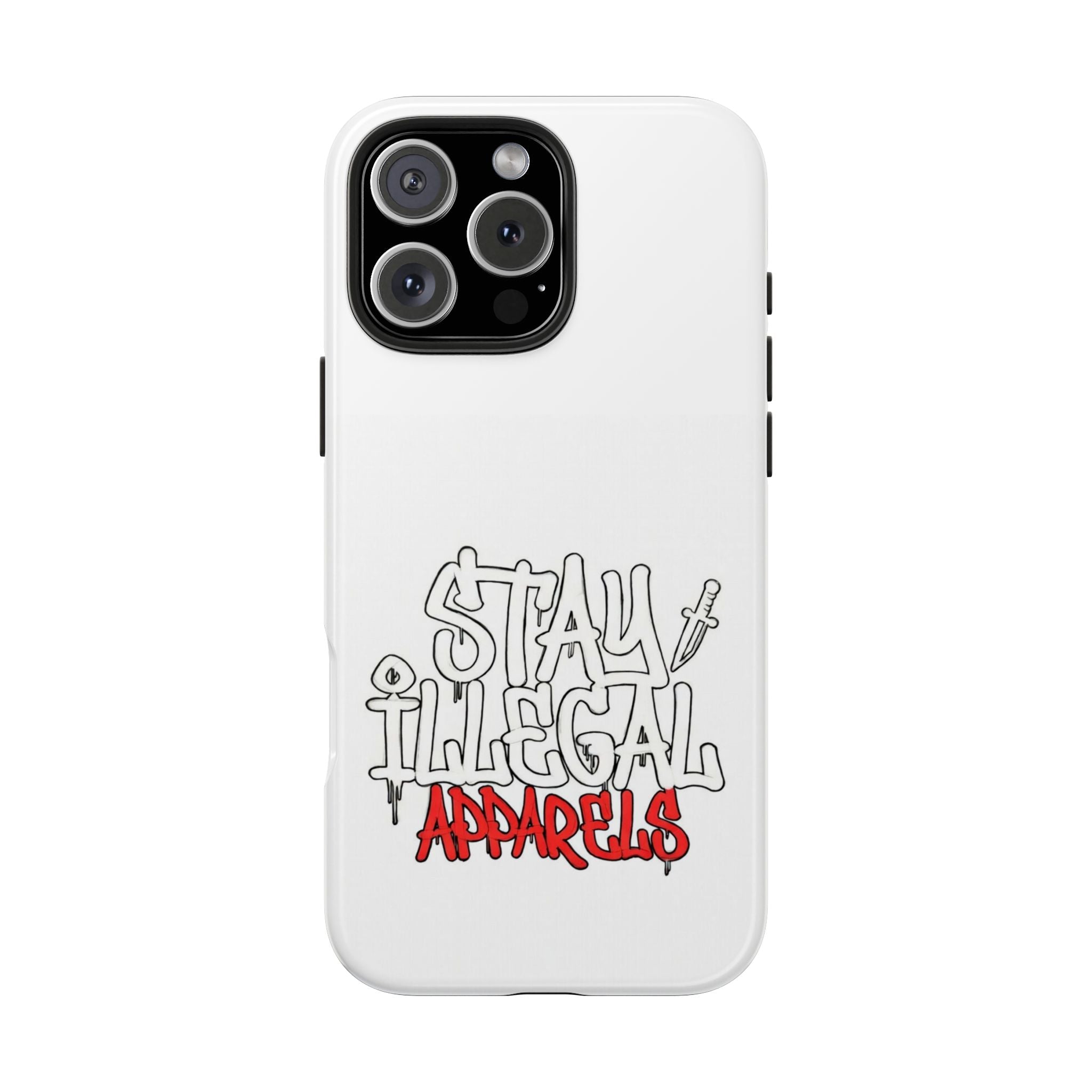 Stay Illegal Phone Case - Tough White/Red