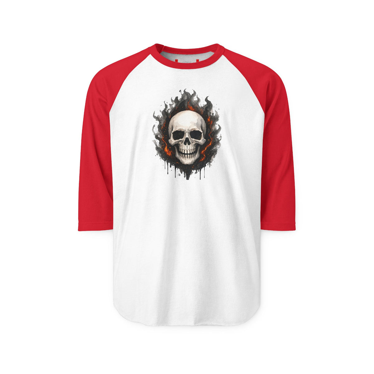 Stay Illegal Raglan 3/4 Sleeve T-Shirt — Black Skull