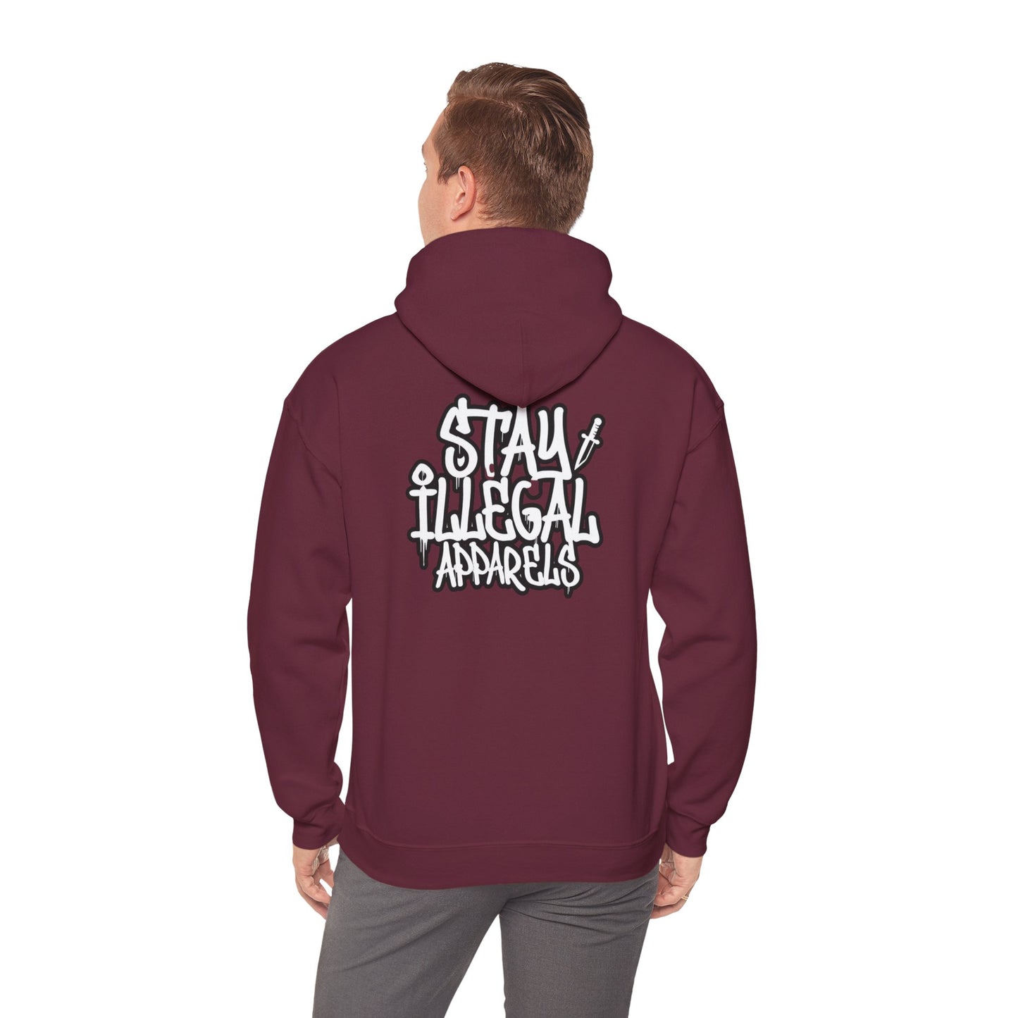 Stay Illegal Graffiti Hoodie - Mobile Heart