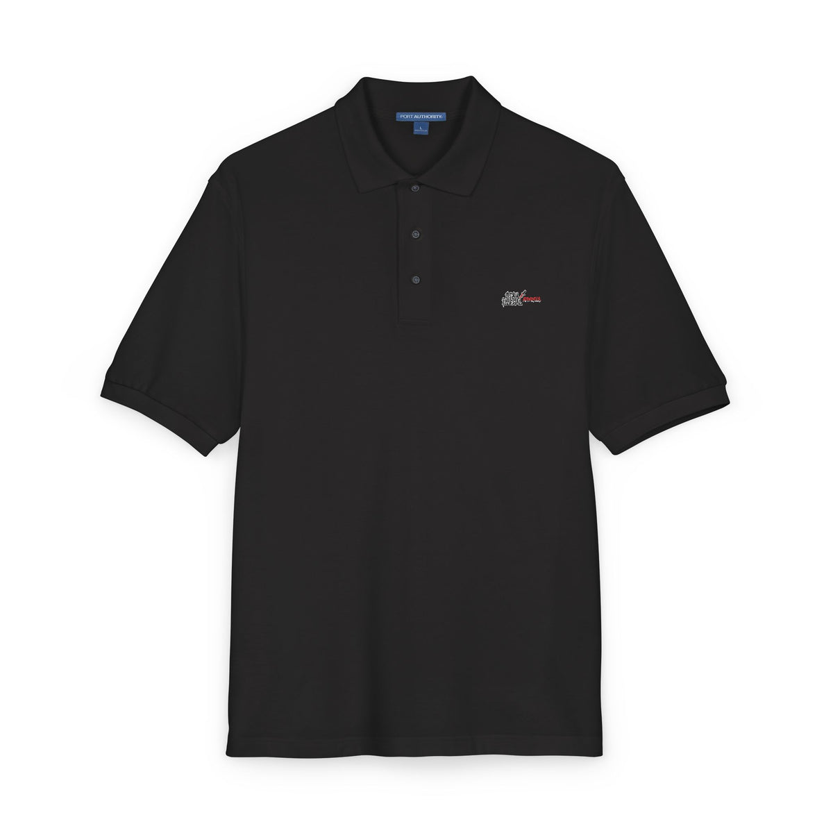 Black Colletion Polo‑Shirt — "Stay Illegal"