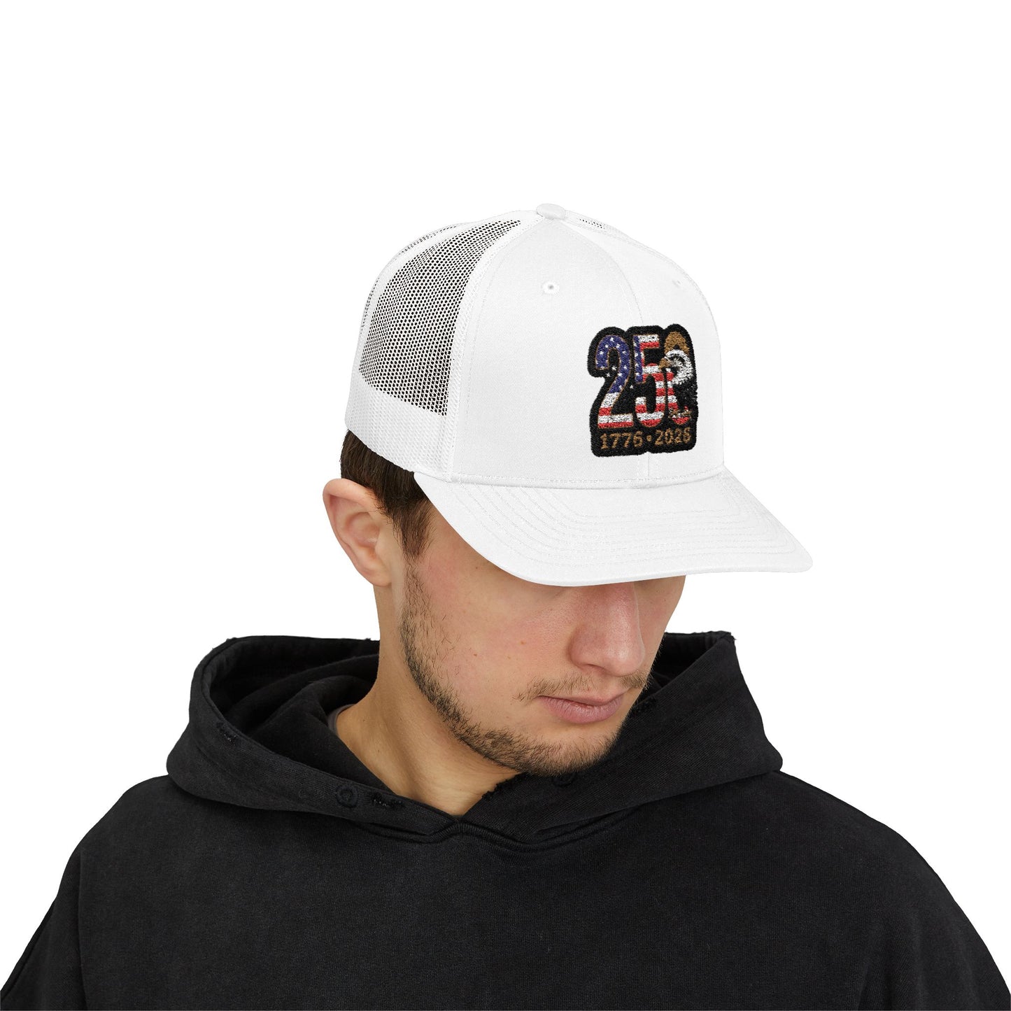 Stay Illegal Trucker Cap — USA 250th Anniversary Eagle Patch