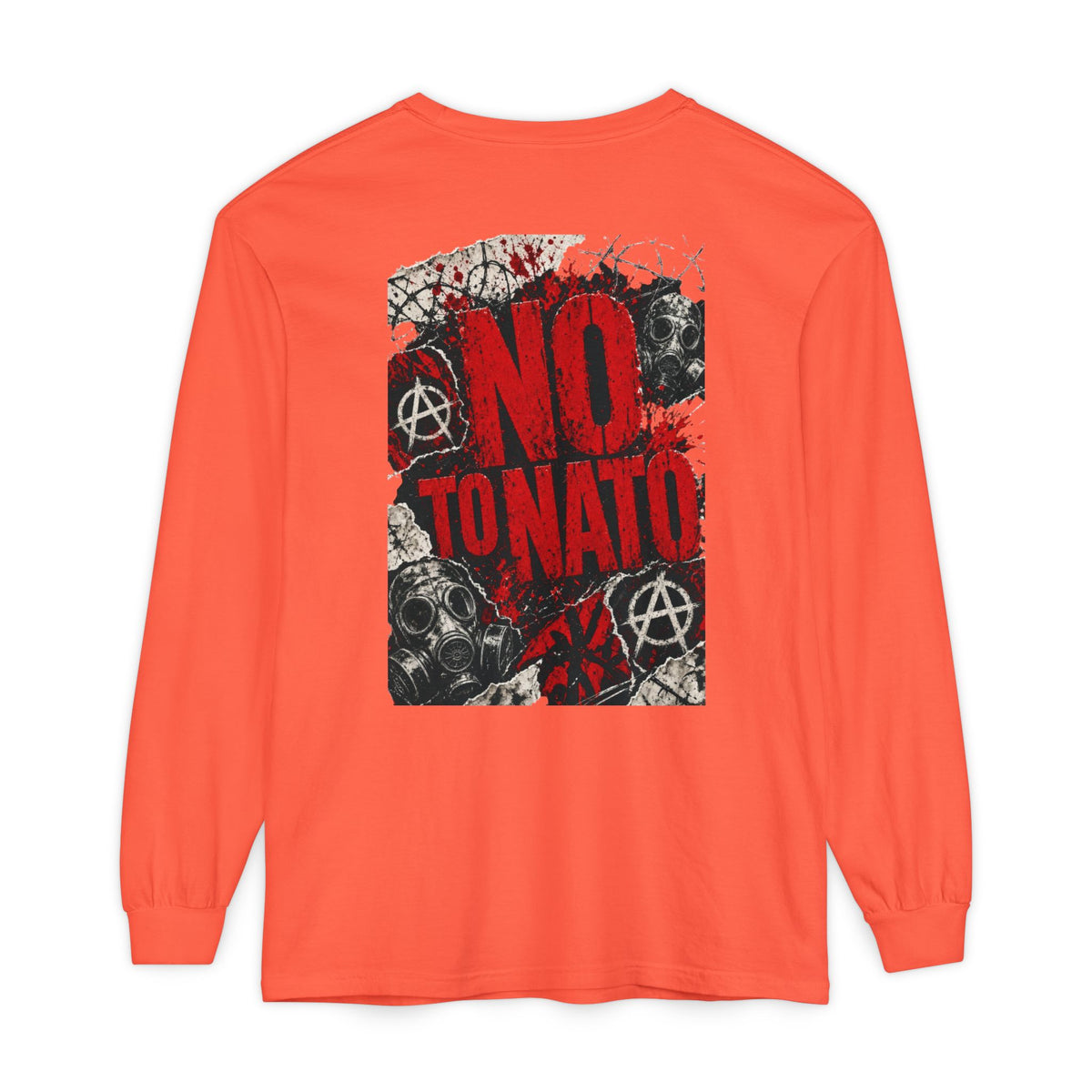 Protest Long Sleeve T‑Shirt — No To NATO Anarchist