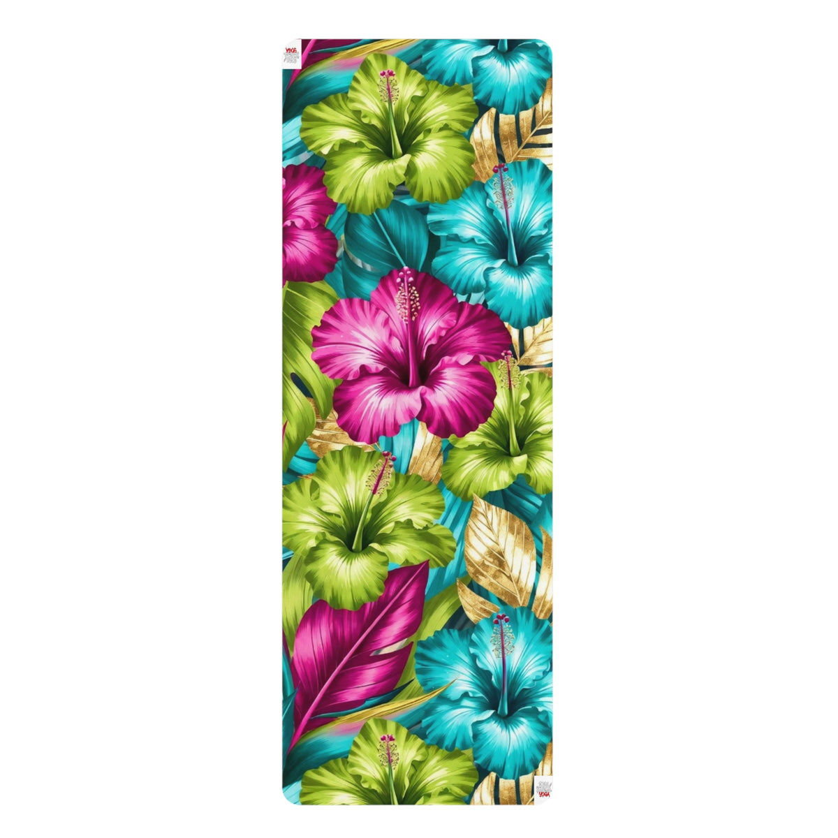 Illegal Exotic Yoga Mat — Non-Slip Vibrant Hibiscus Design