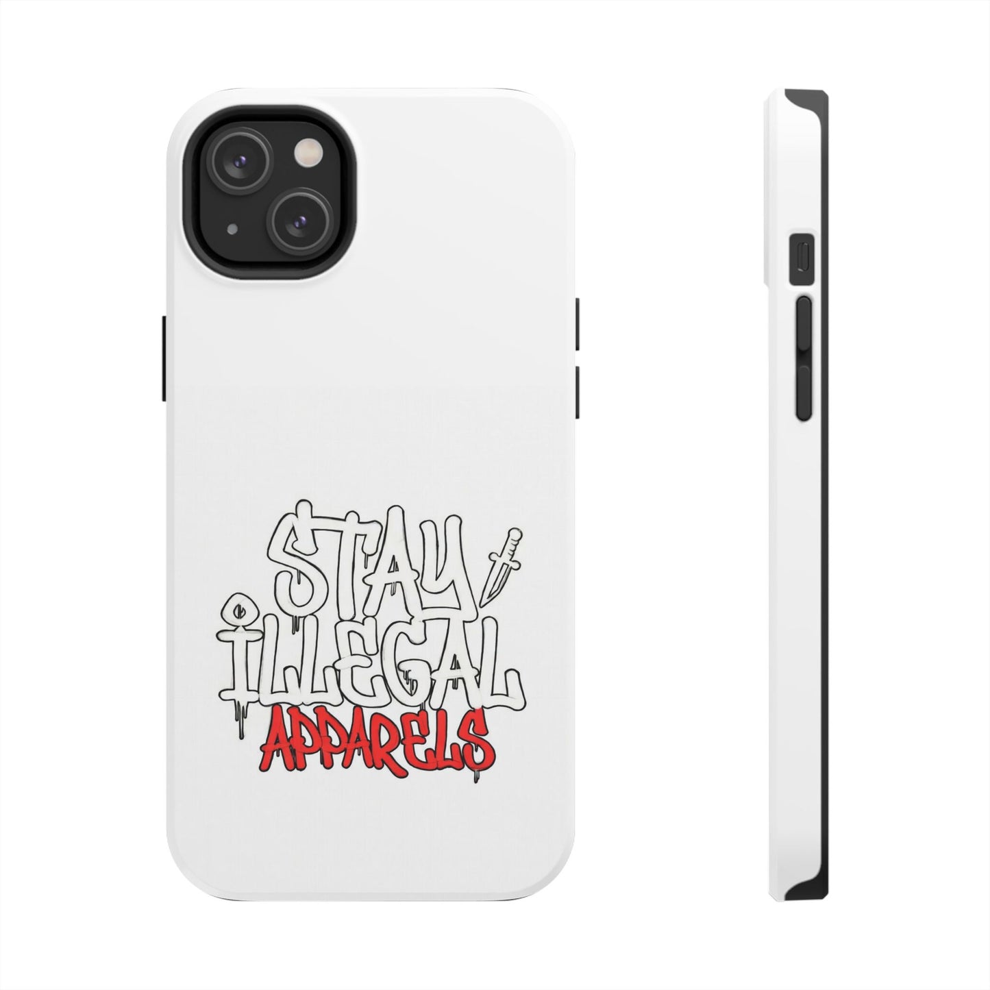 Coque de téléphone Stay Illegal - Blanc/Rouge robuste