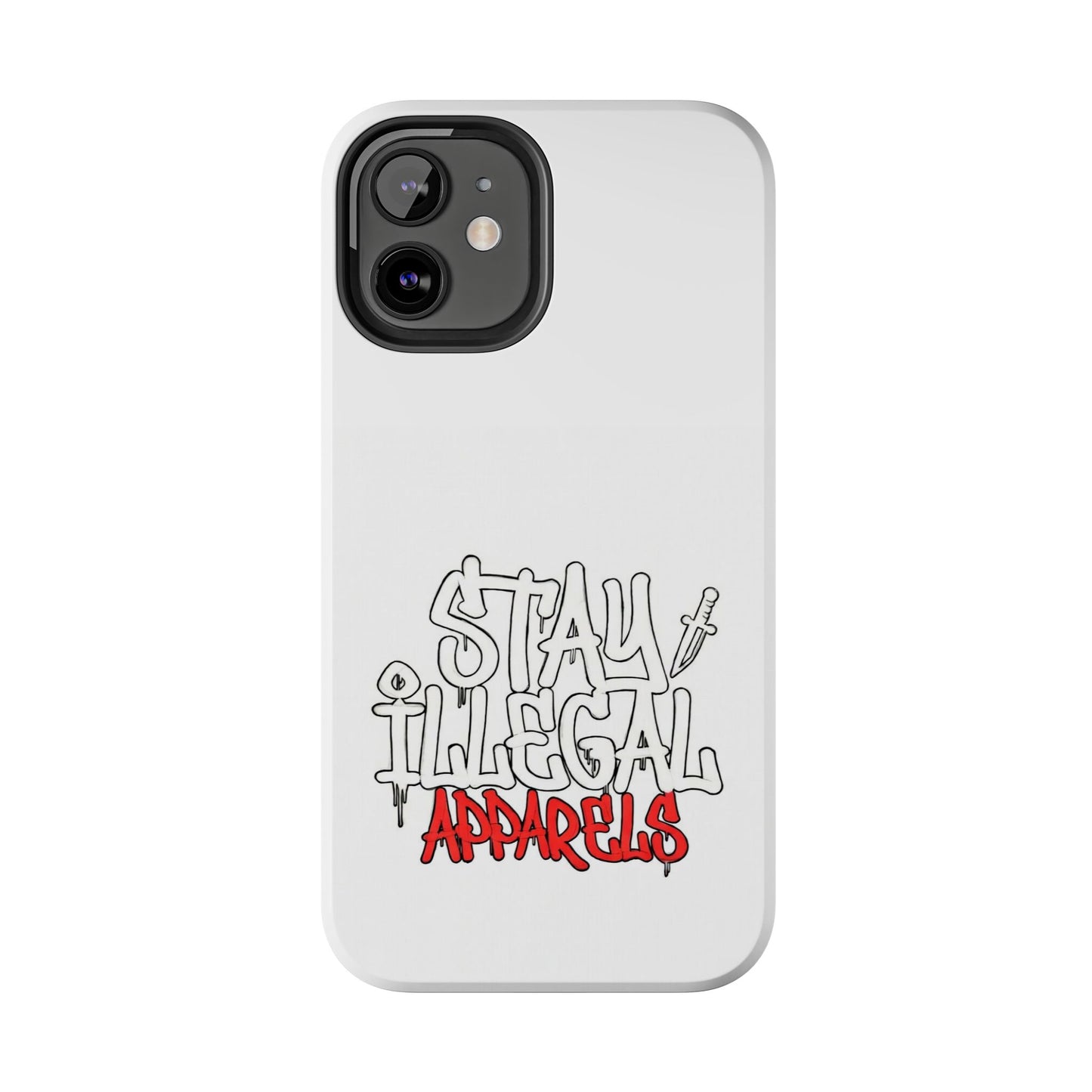 Coque de téléphone Stay Illegal - Blanc/Rouge robuste