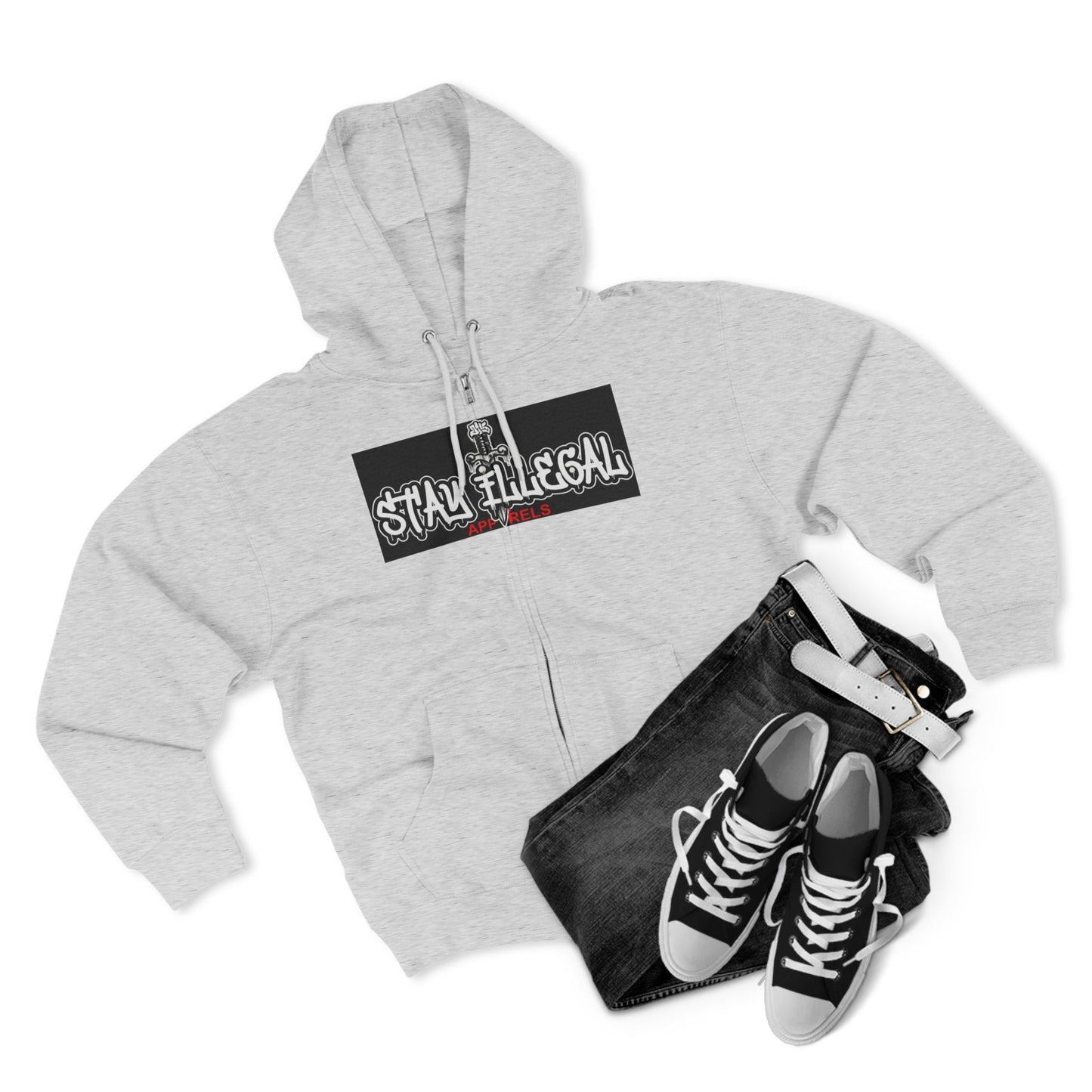 Smiley Drip Face Hoodie — Stay Illegal Zip Hoodie