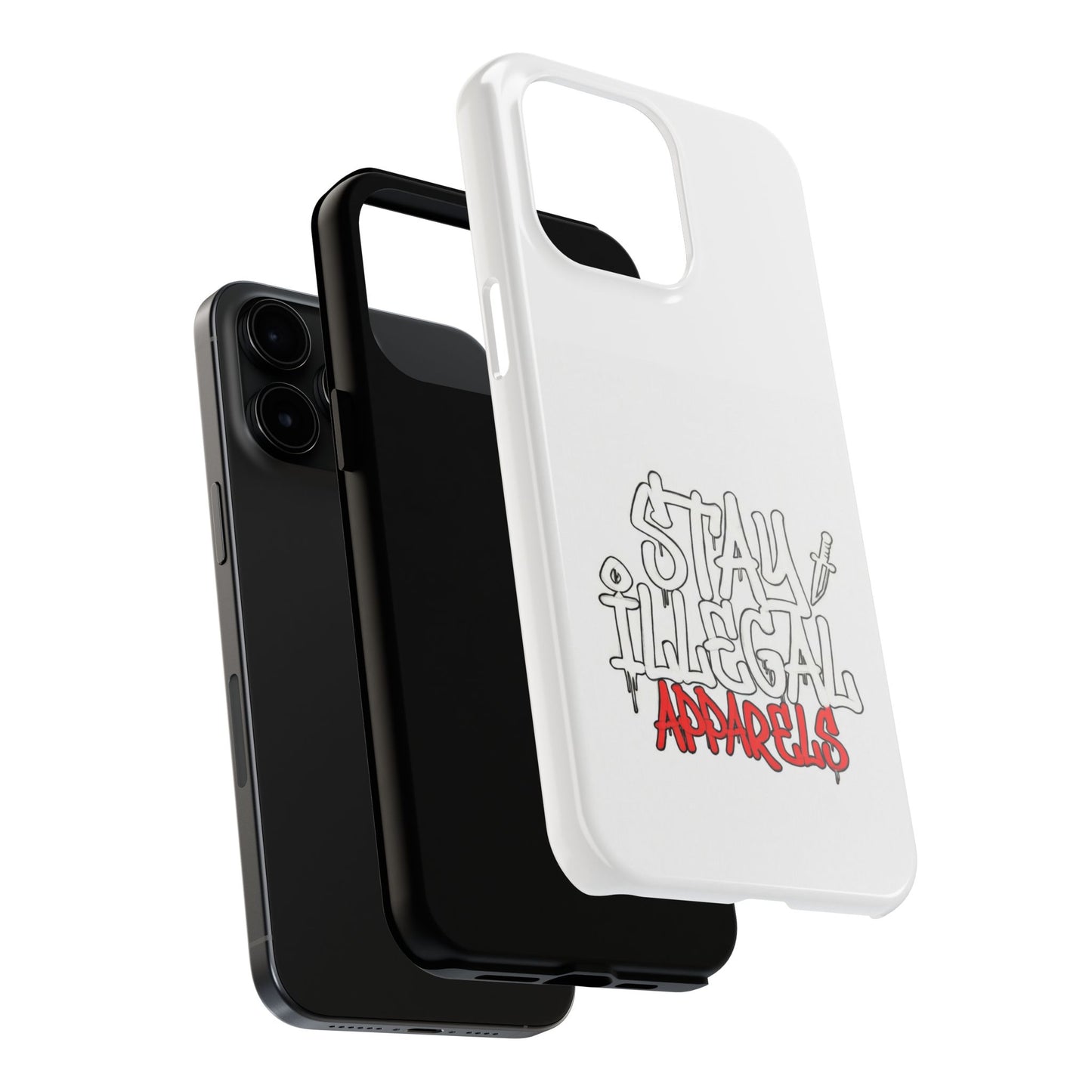 Coque de téléphone Stay Illegal - Blanc/Rouge robuste