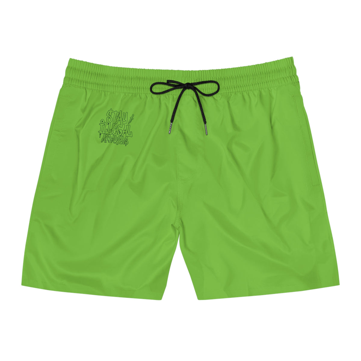 Plain Insignia - Stay Illegal Men's Green Swim Shorts