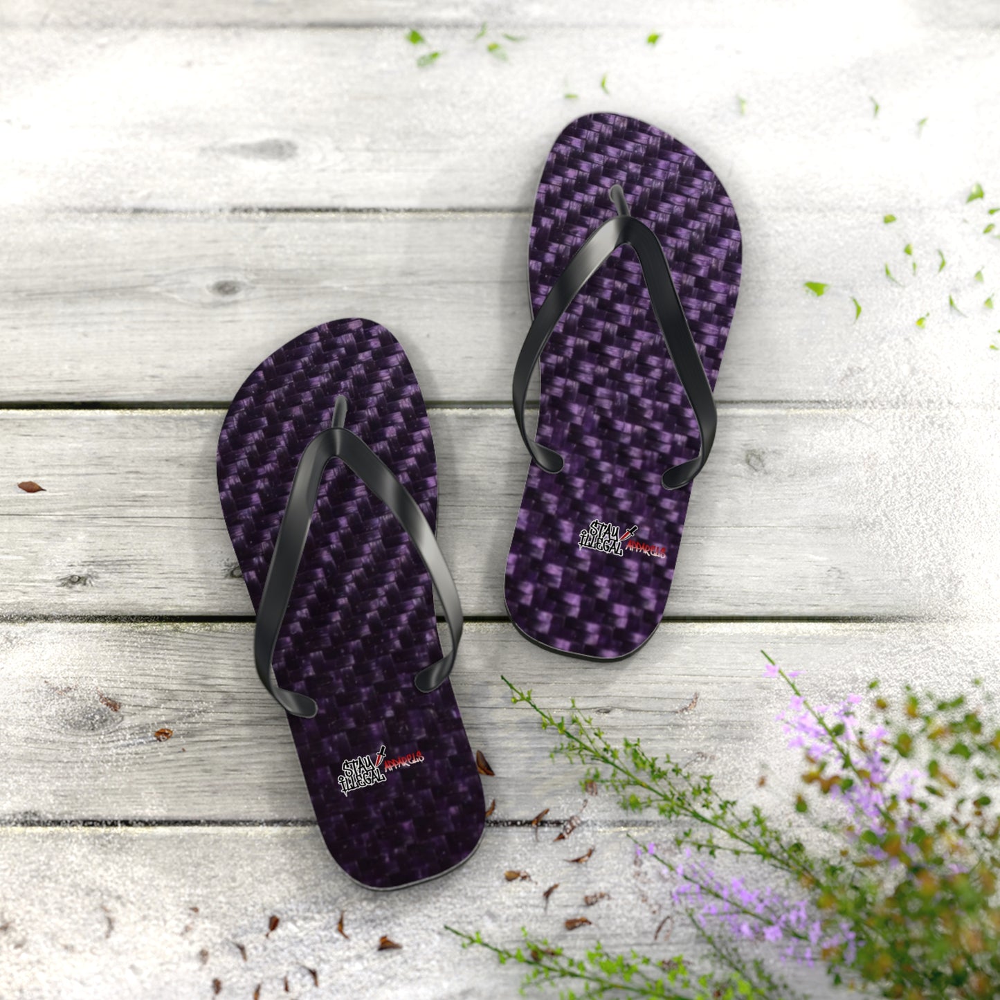 Carbon Fibre Flip Flops – Stay Illegal Purple
