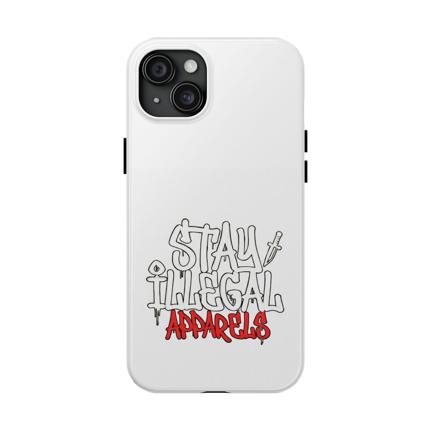 Coque de téléphone Stay Illegal - Blanc/Rouge robuste