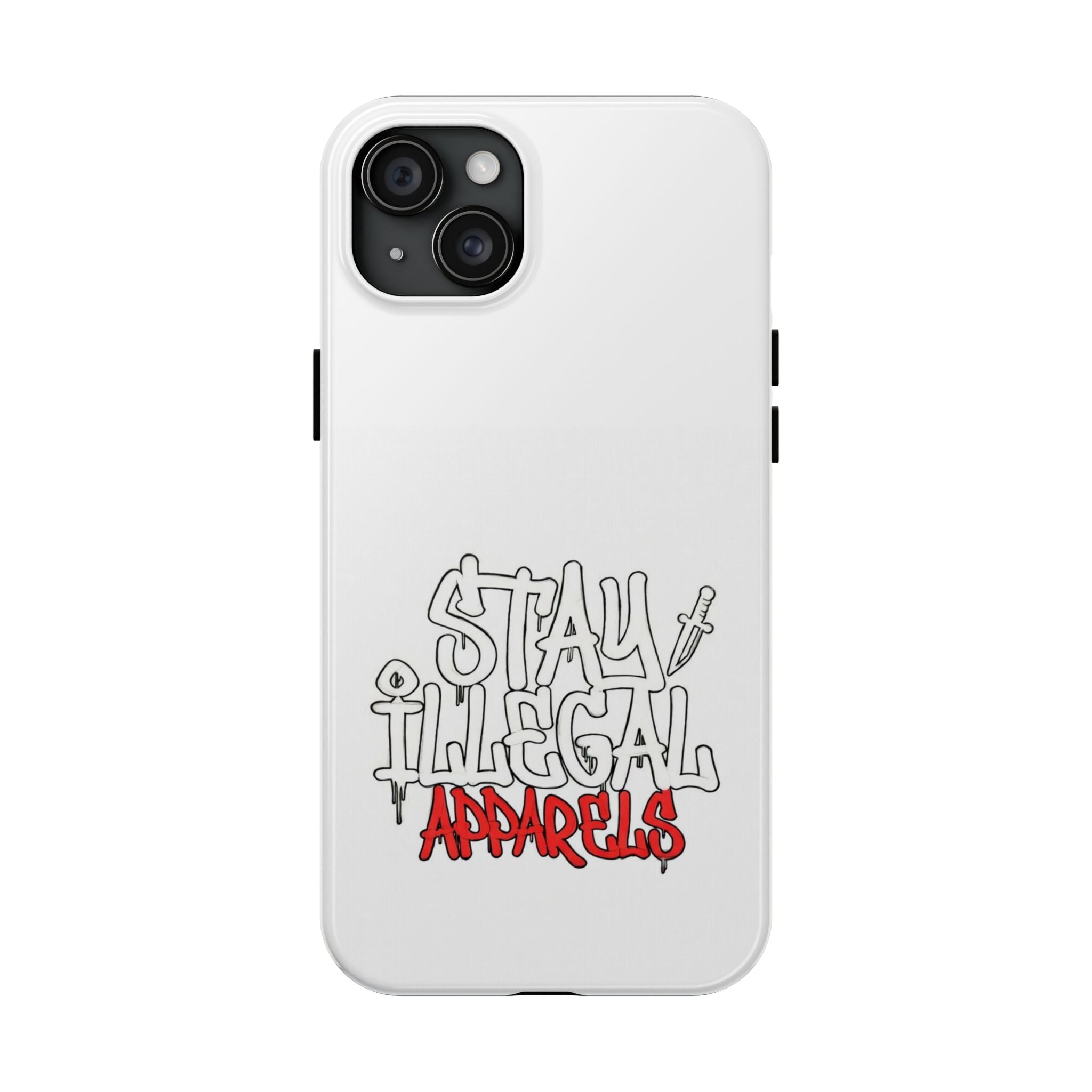 Stay Illegal Phone Case - Tough White/Red