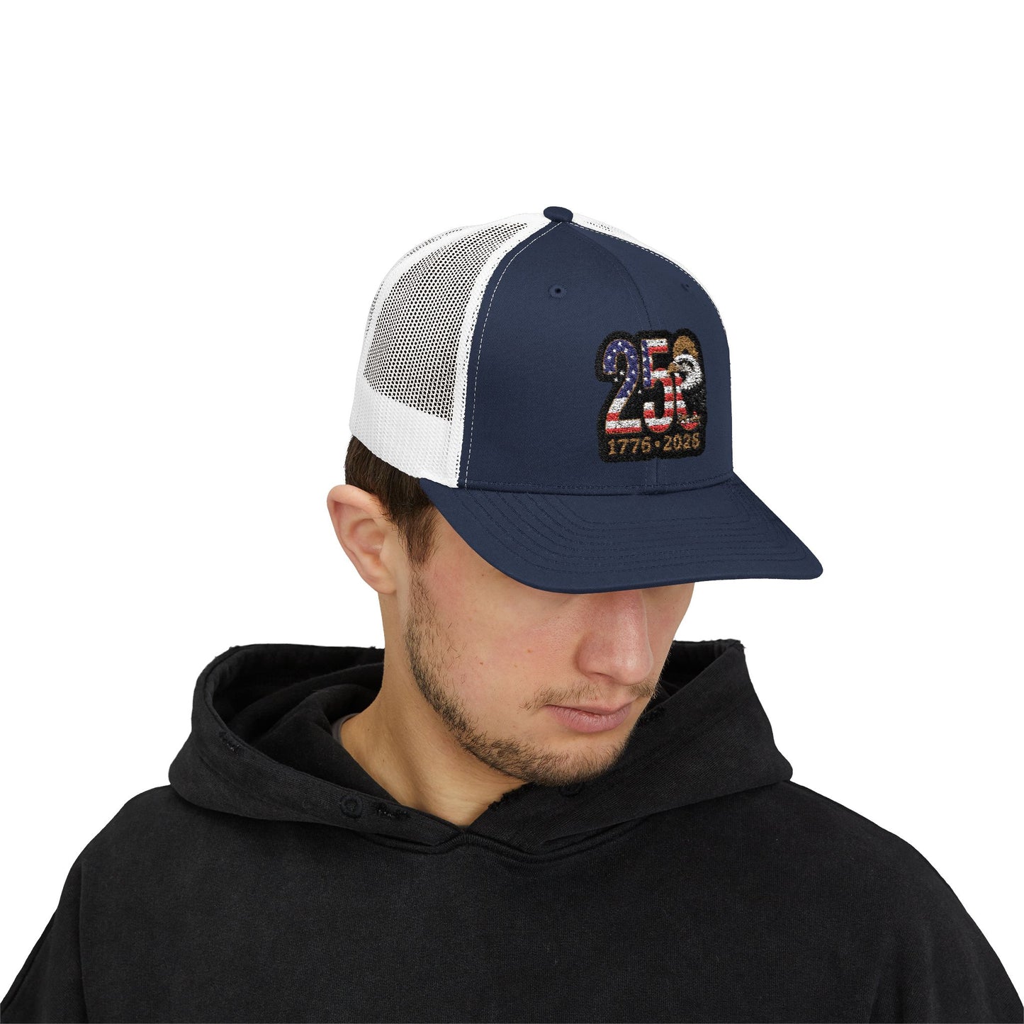 Stay Illegal Trucker Cap — USA 250th Anniversary Eagle Patch