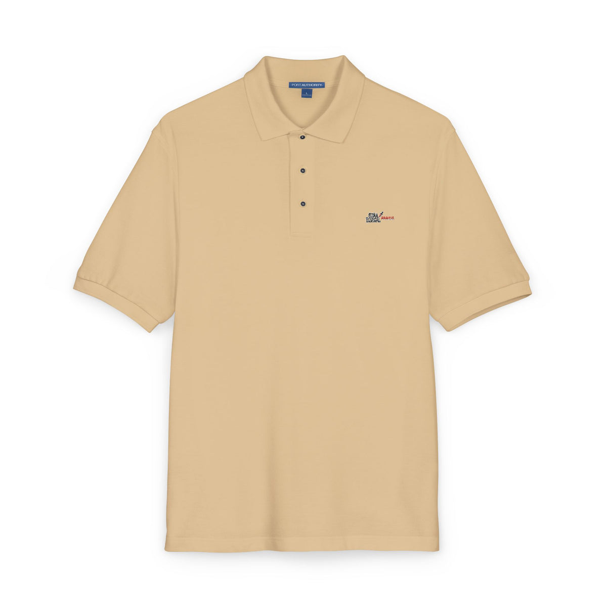 Black Colletion Polo‑Shirt — "Stay Illegal"