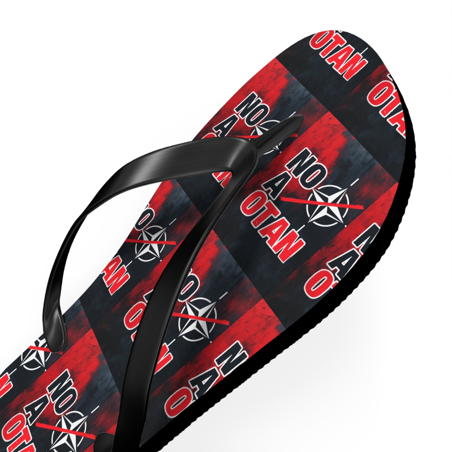 NO A OTAN Flip Flops – Red Protest