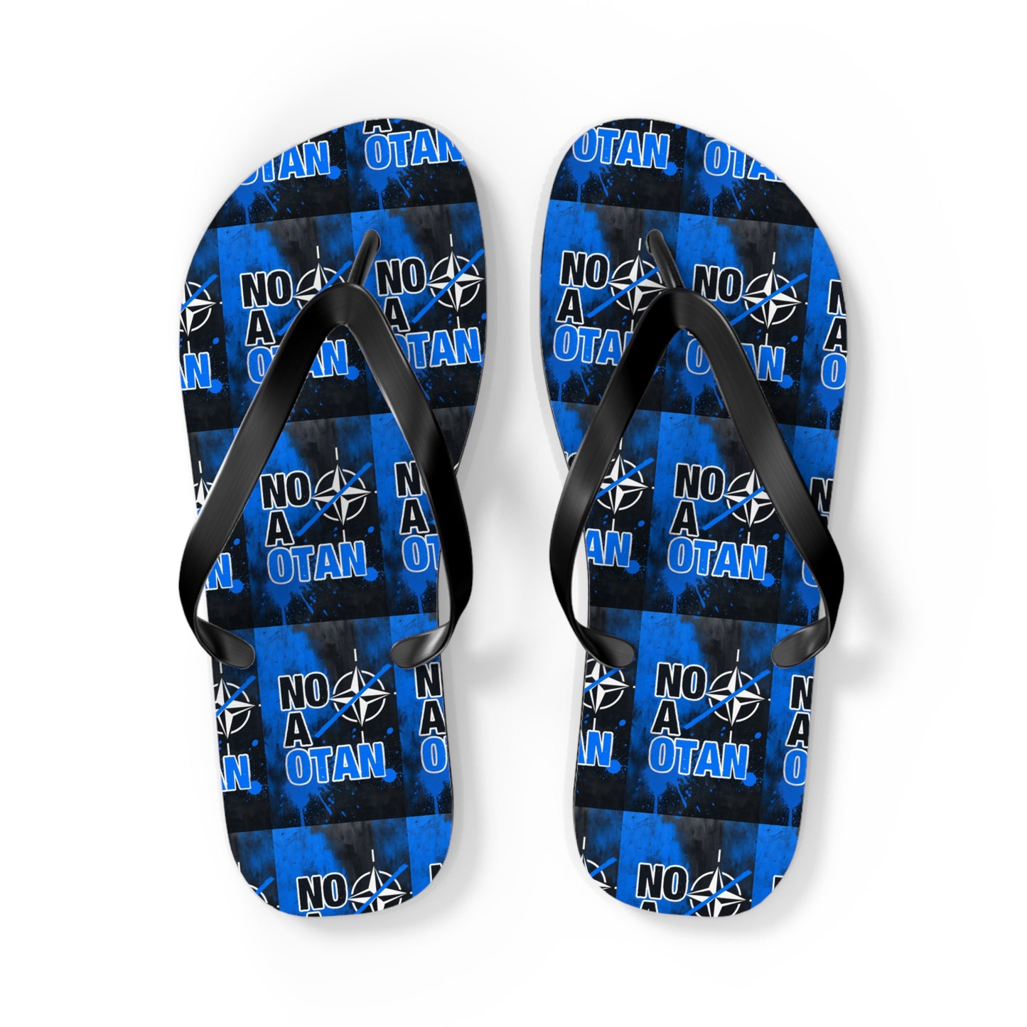NO A OTAN Flip Flops – Blue Protest