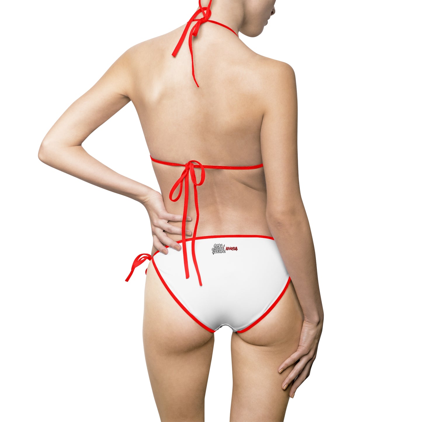 Stay Illegal Women's Colour Trim -White Triangle Bikini