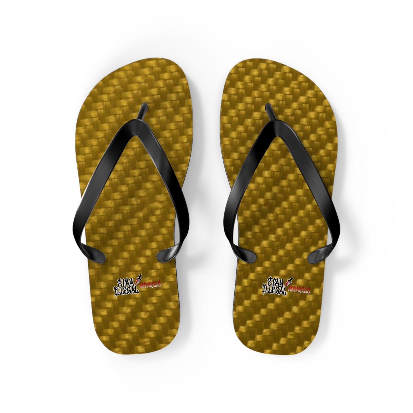 Carbon Fibre Flip Flops – Stay Illegal Gold