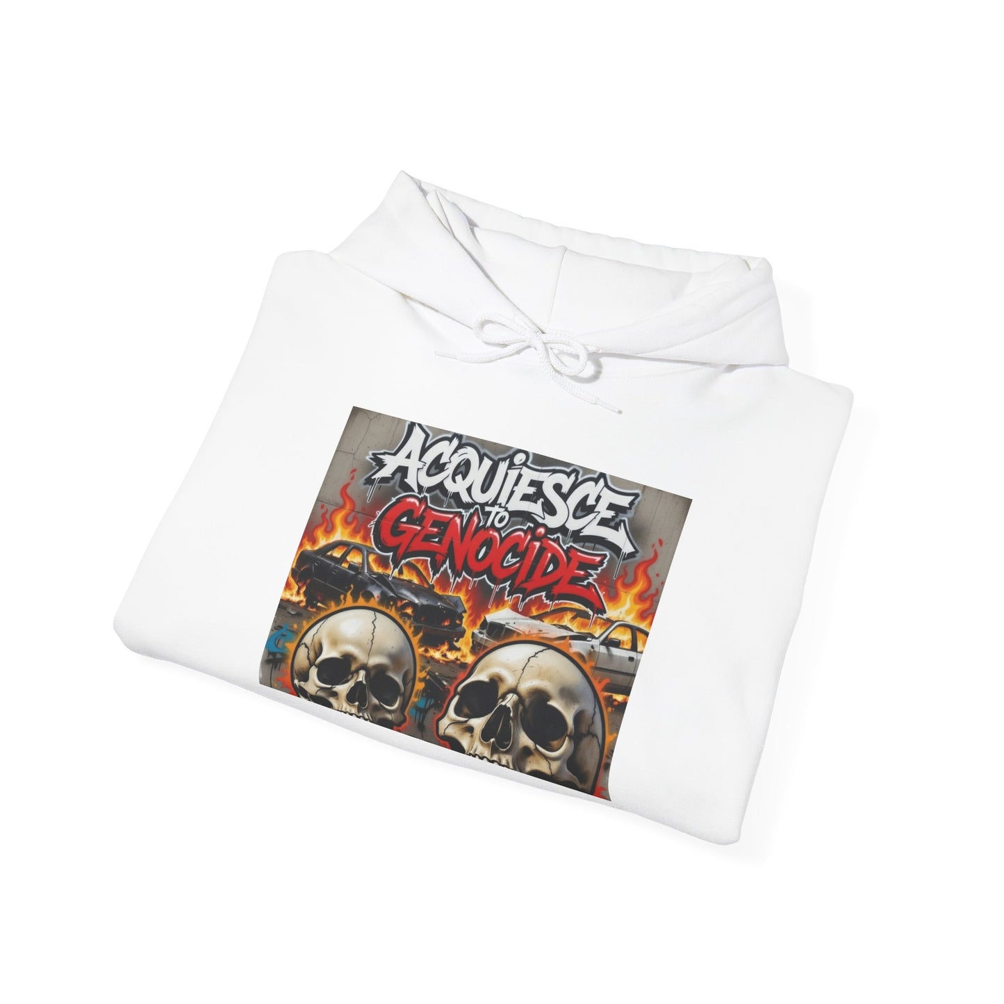Stay Illegal Graffiti Hoodie - Acquiesce To Genocide