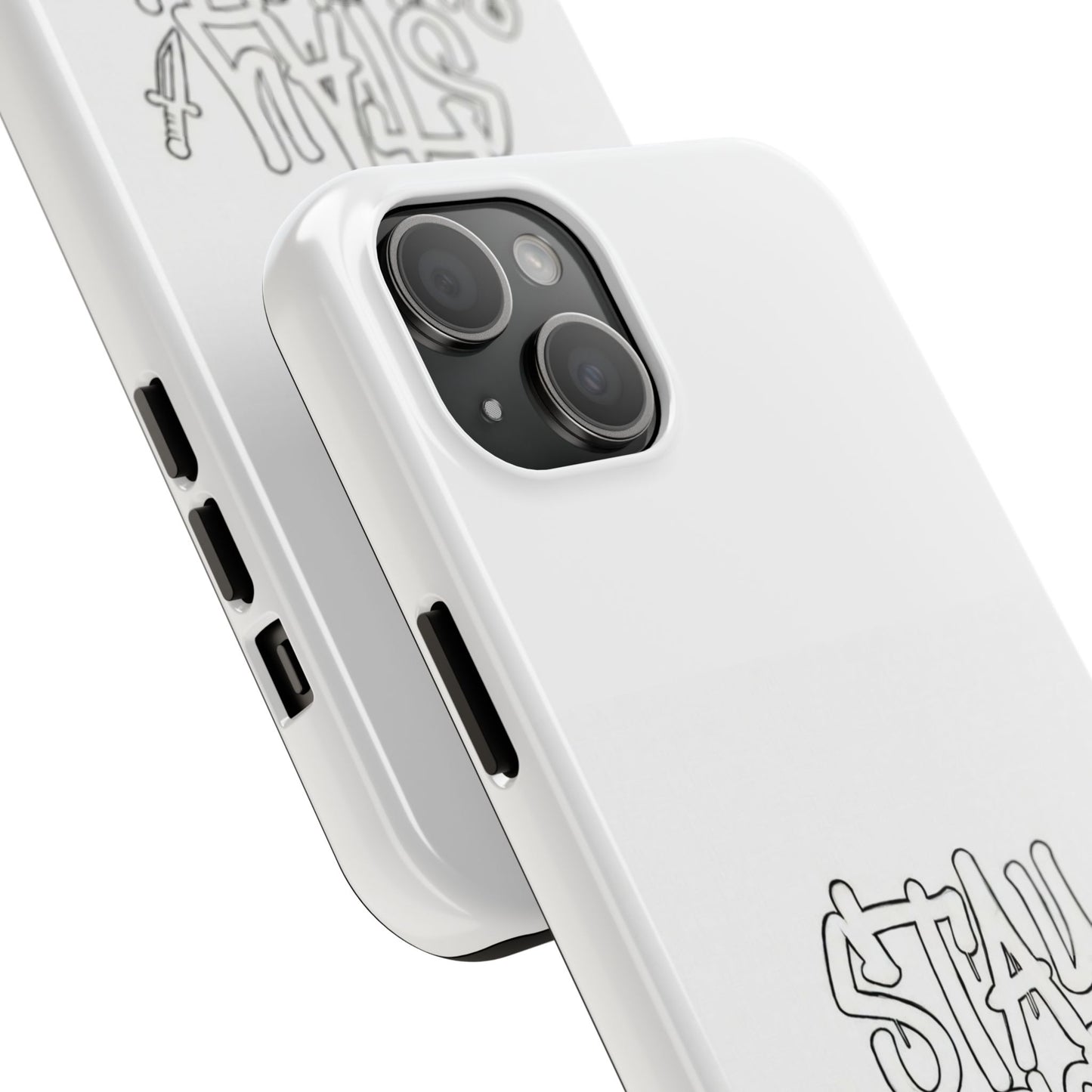 Coque de téléphone Stay Illegal - Blanc/Rouge robuste