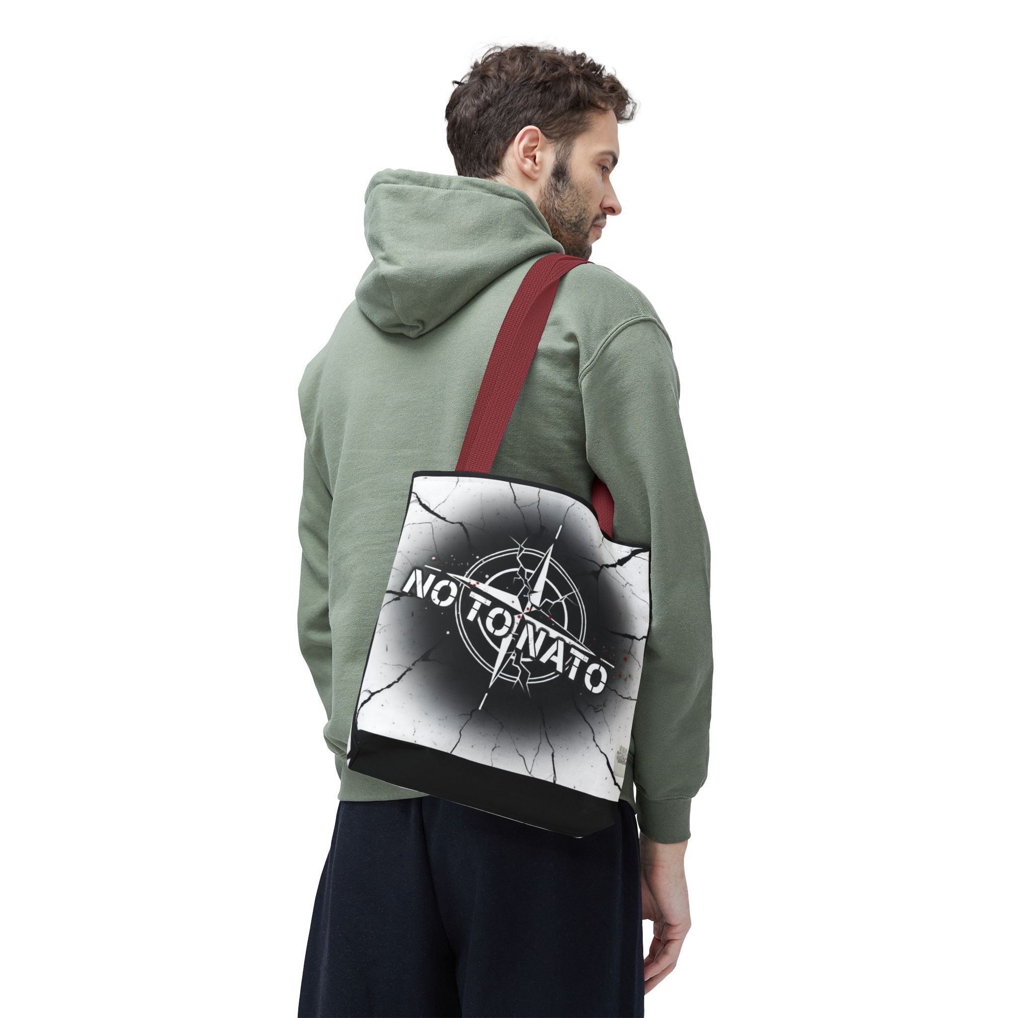 NO TO NATO Black Tote Bag — Anti-NATO English/Russian