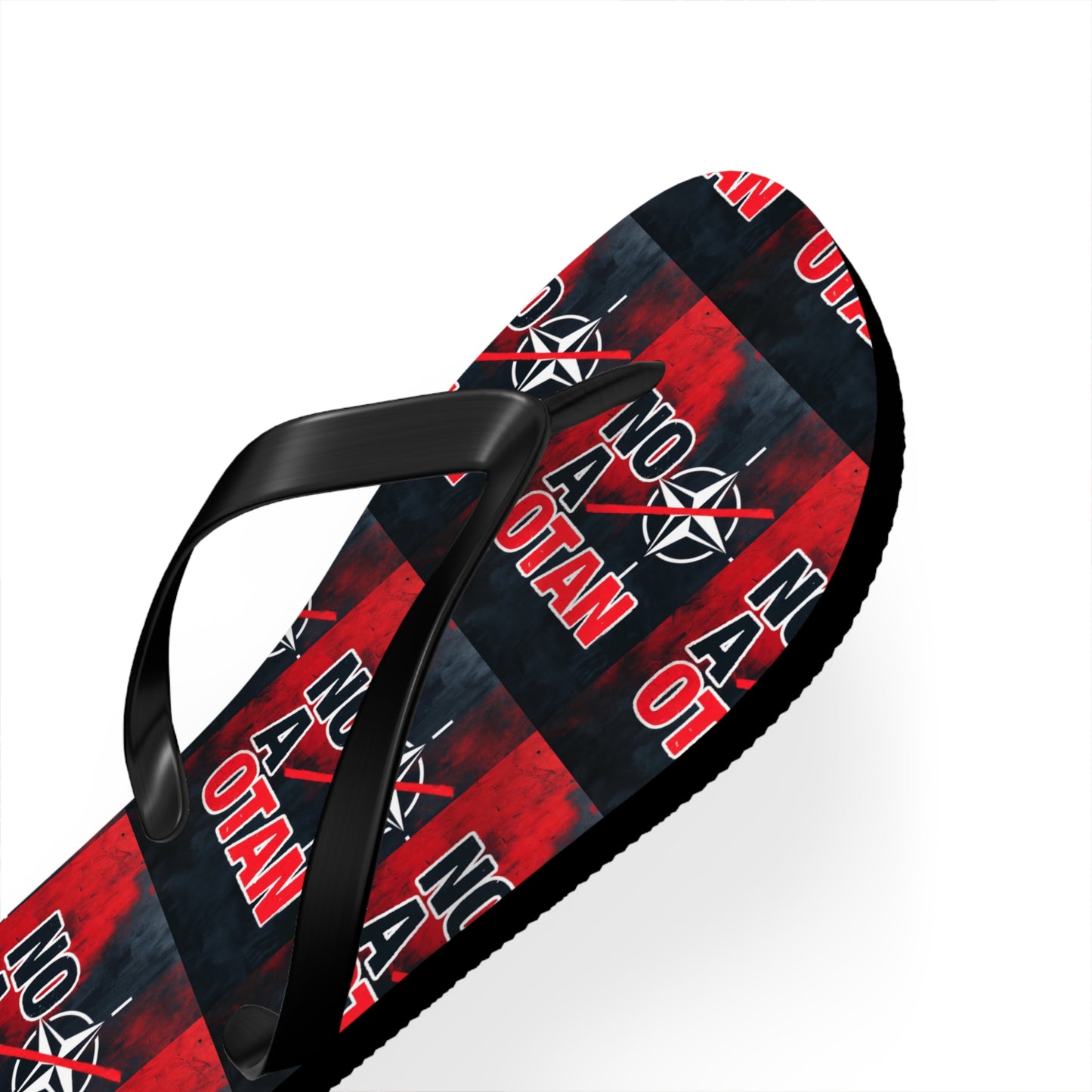NO A OTAN Flip Flops – Red Protest