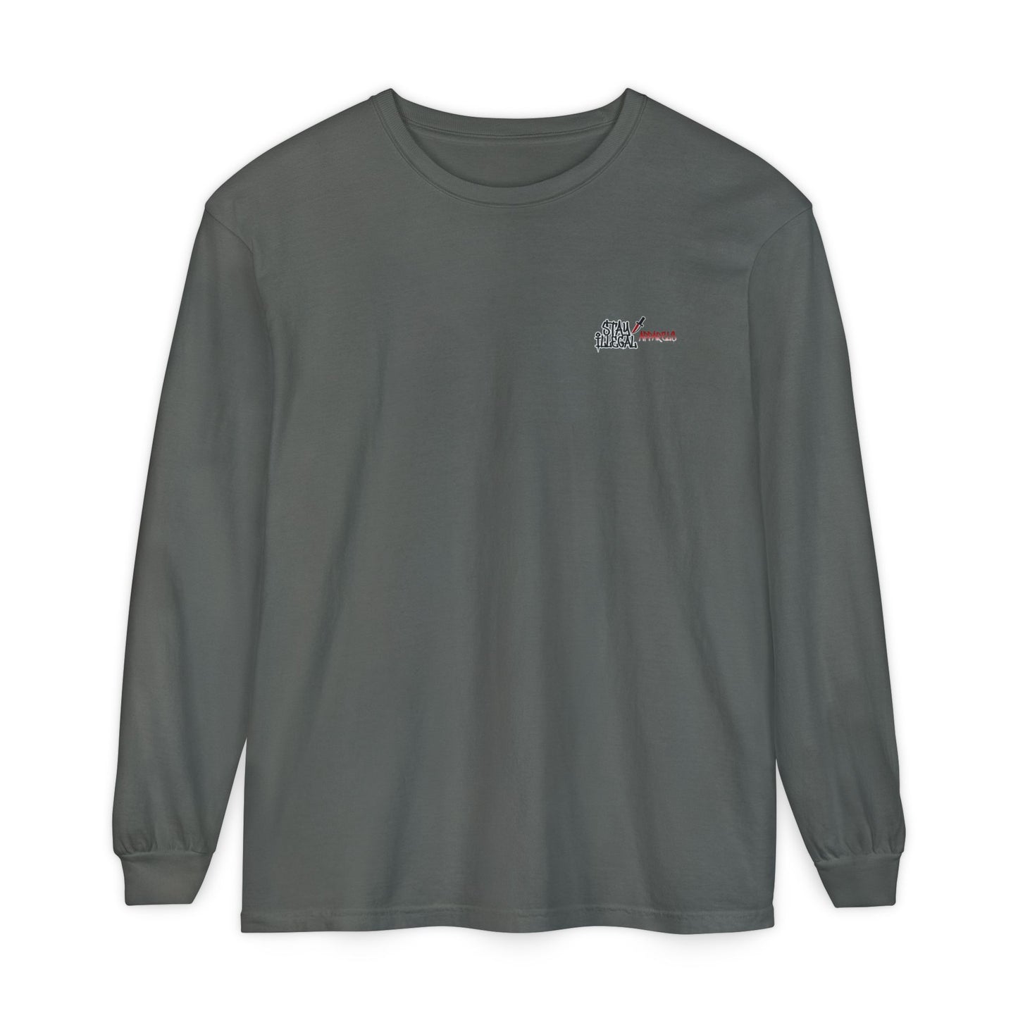 Long Sleeve Tee — More Europe 50euros Back Print