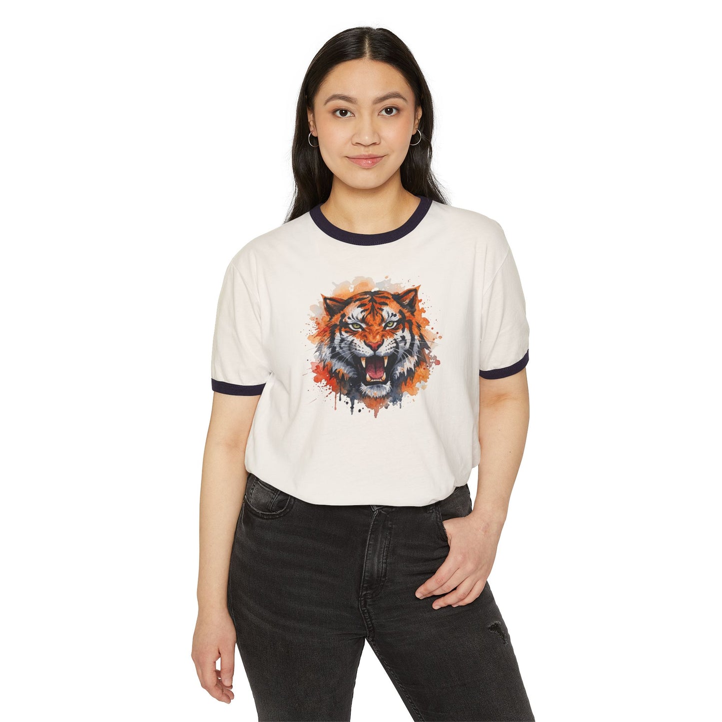 Stay Illegal Ringer T-Shirt — Tiger Smile