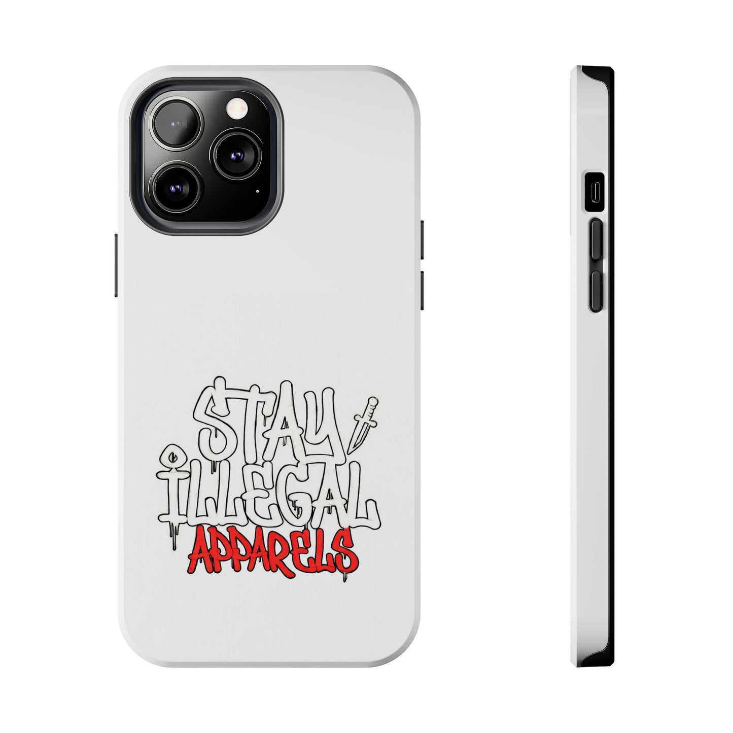 Coque de téléphone Stay Illegal - Blanc/Rouge robuste