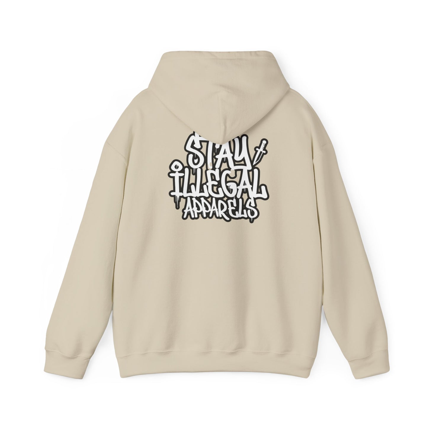 Stay Illegal Graffiti Hoodie - Acquiesce To Genocide