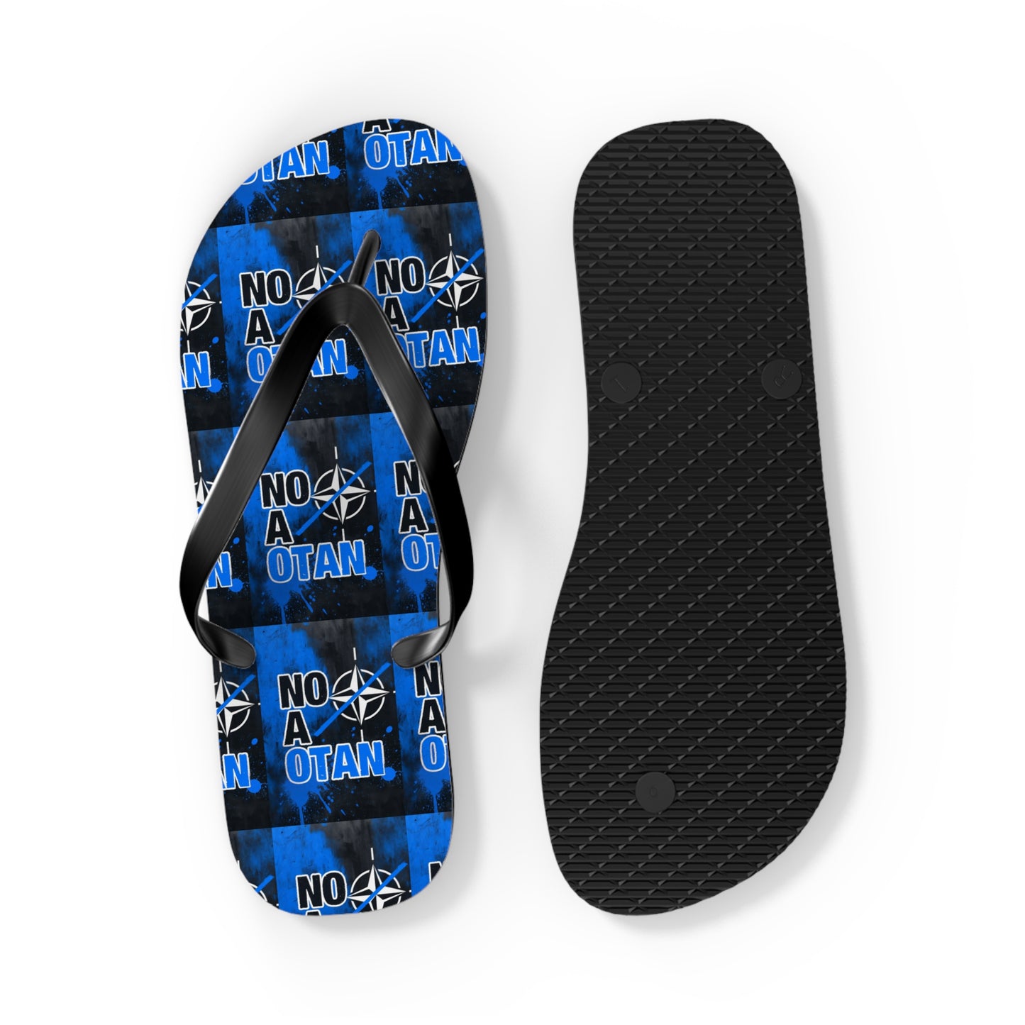 NO A OTAN Flip Flops – Blue Protest