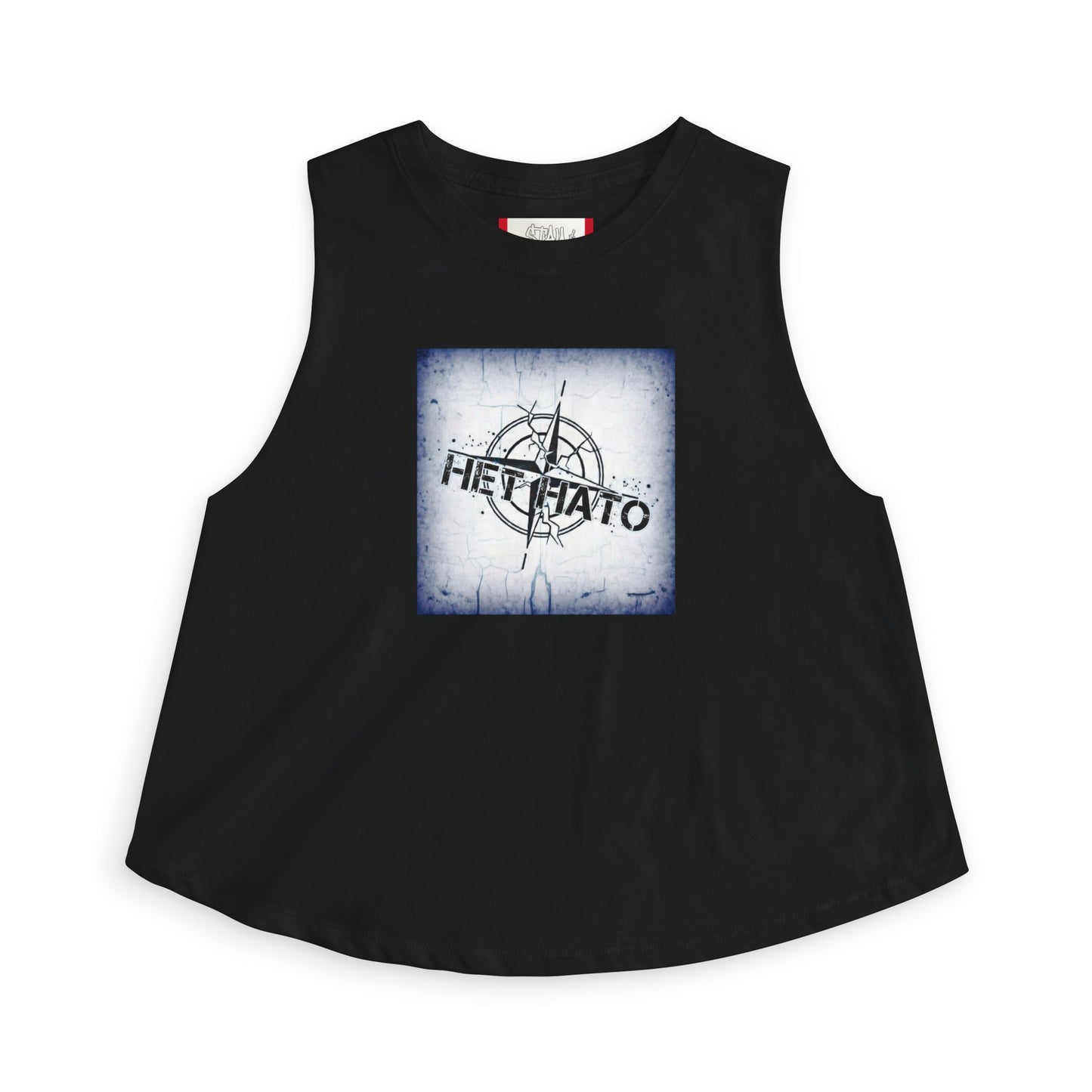 Crop Top — Femme BLEU "NON à l'OTAN"/Russe