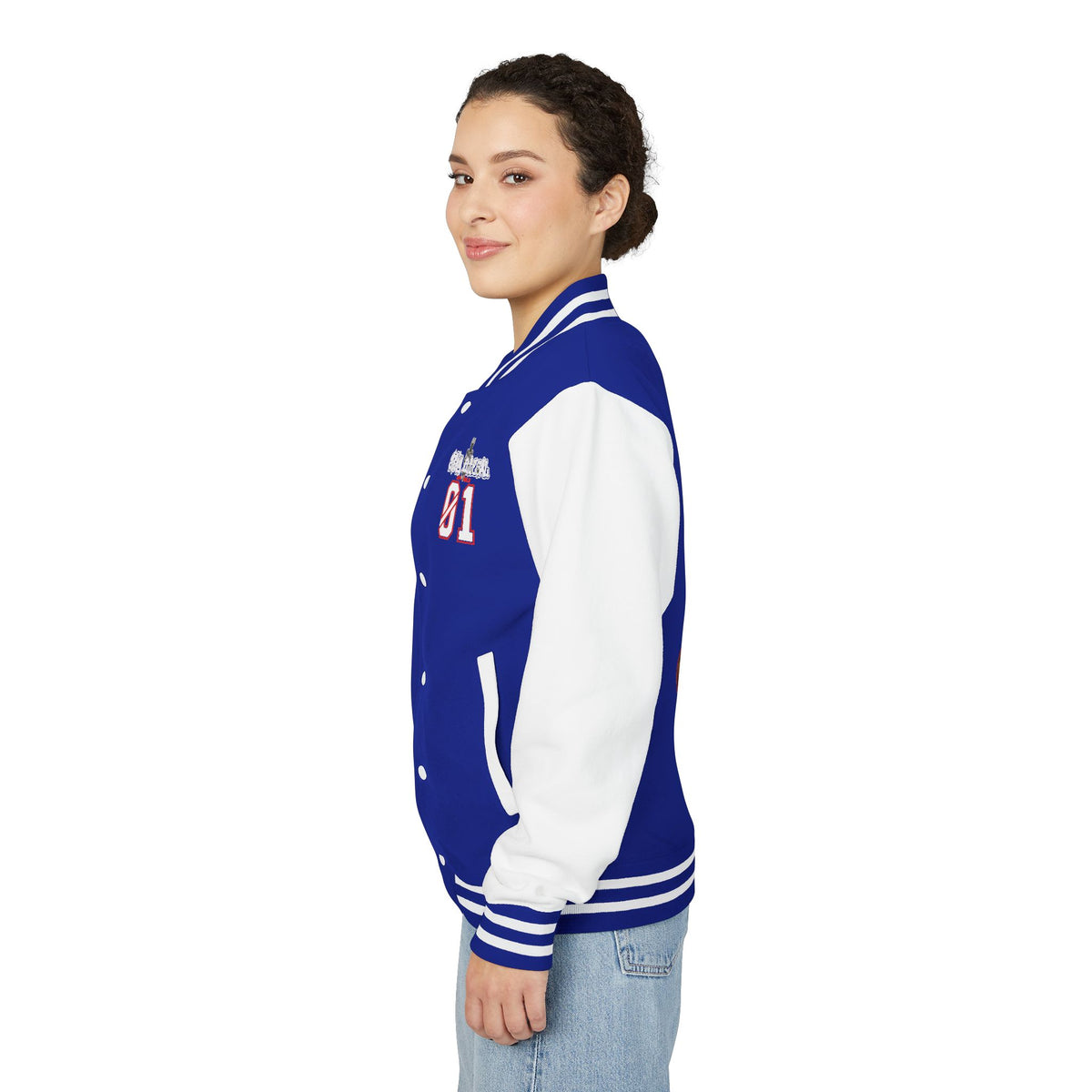 Stay Illegal Varsity Bomber Jacket - Calm Like a Bomb 01 (No To NATO Graphic)