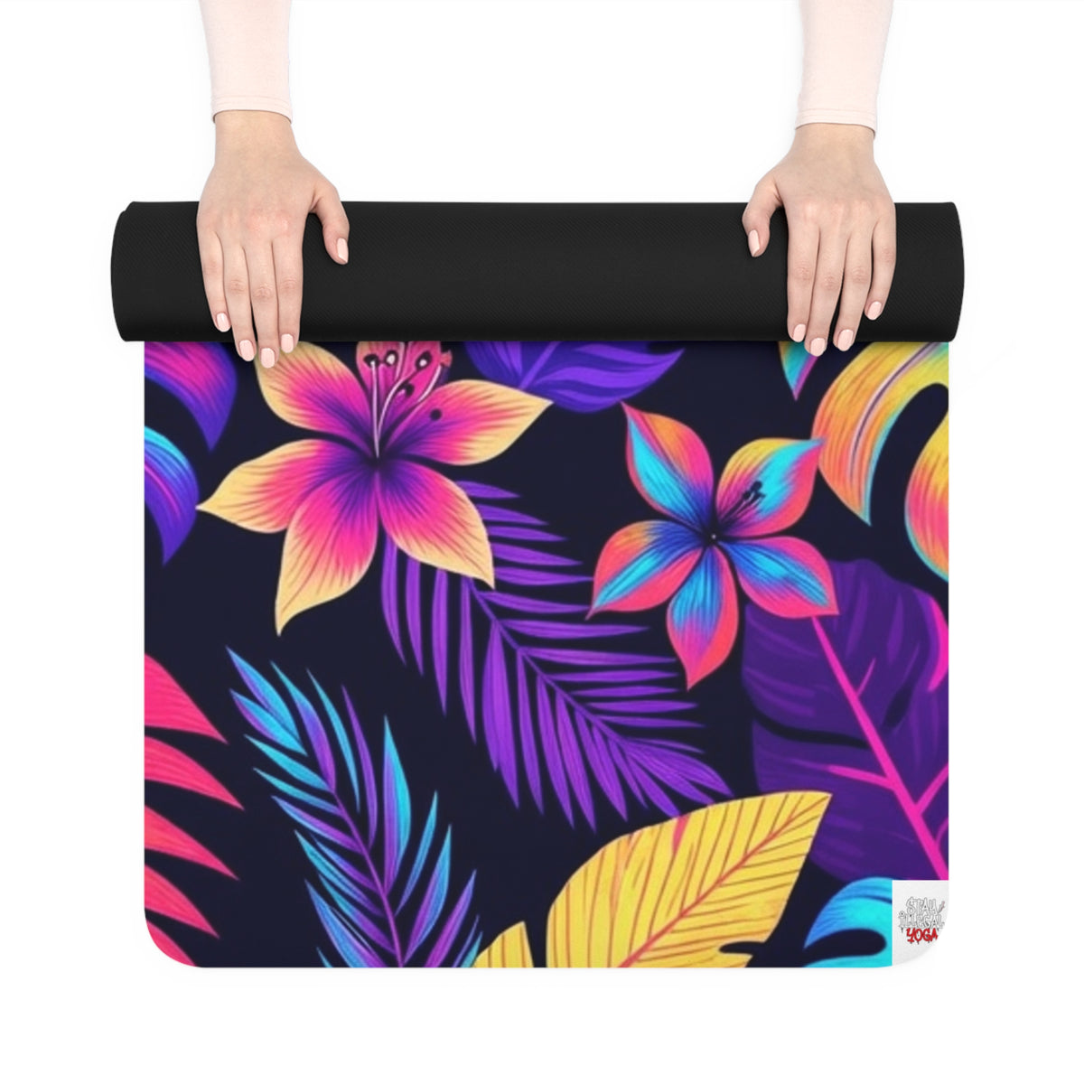 Illegal Jungle Yoga Mat — Non-Slip Vibrant Monster Plant Design