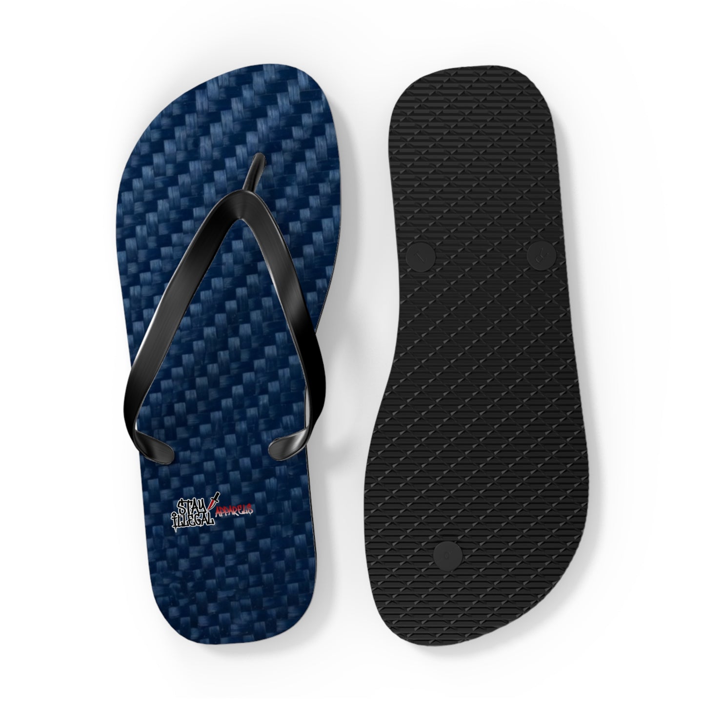 Carbon Fibre Flip Flops – Stay Illegal Blue