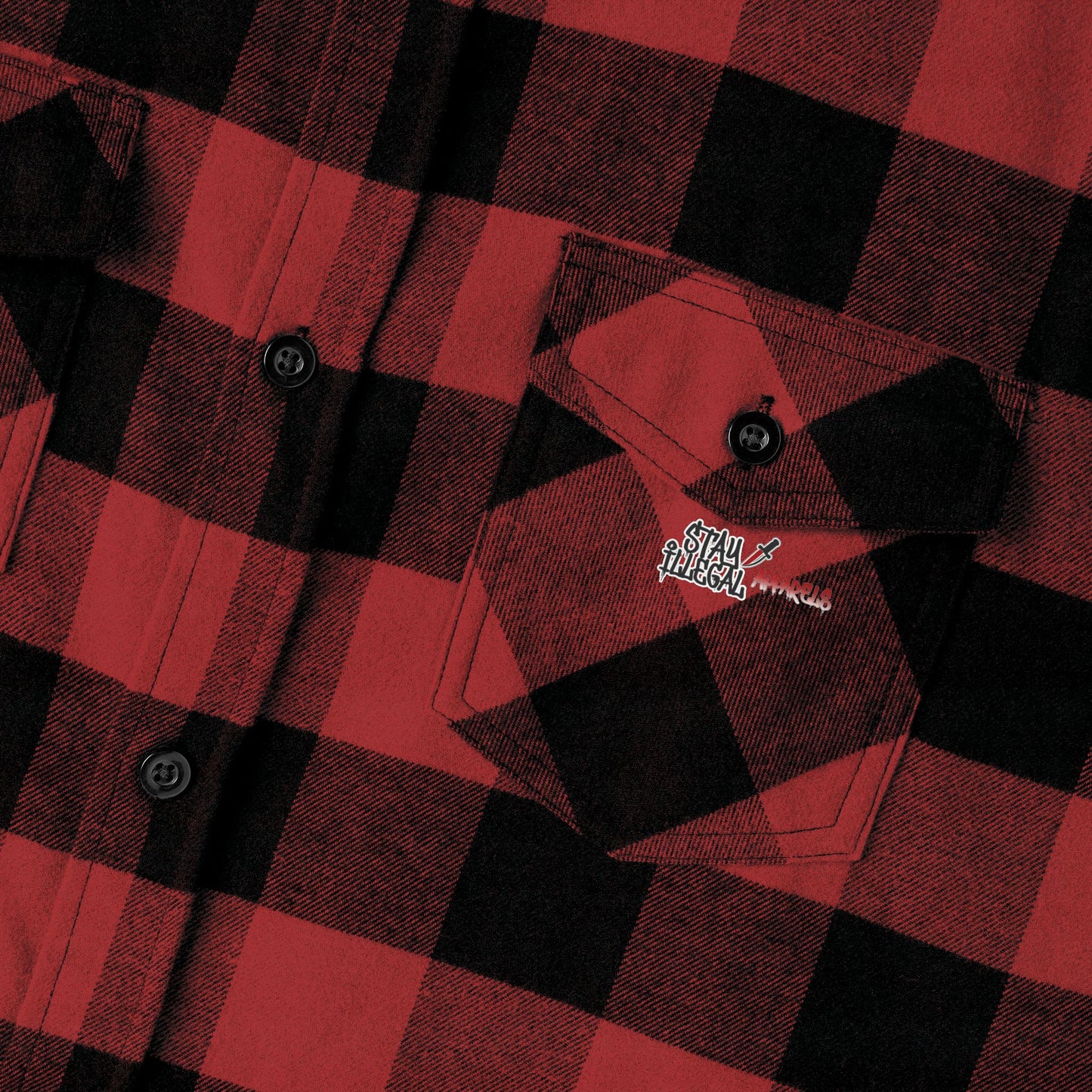 Stay Illegal Buffalo Plaid Flannel Shirt — Quality Casual Shirt