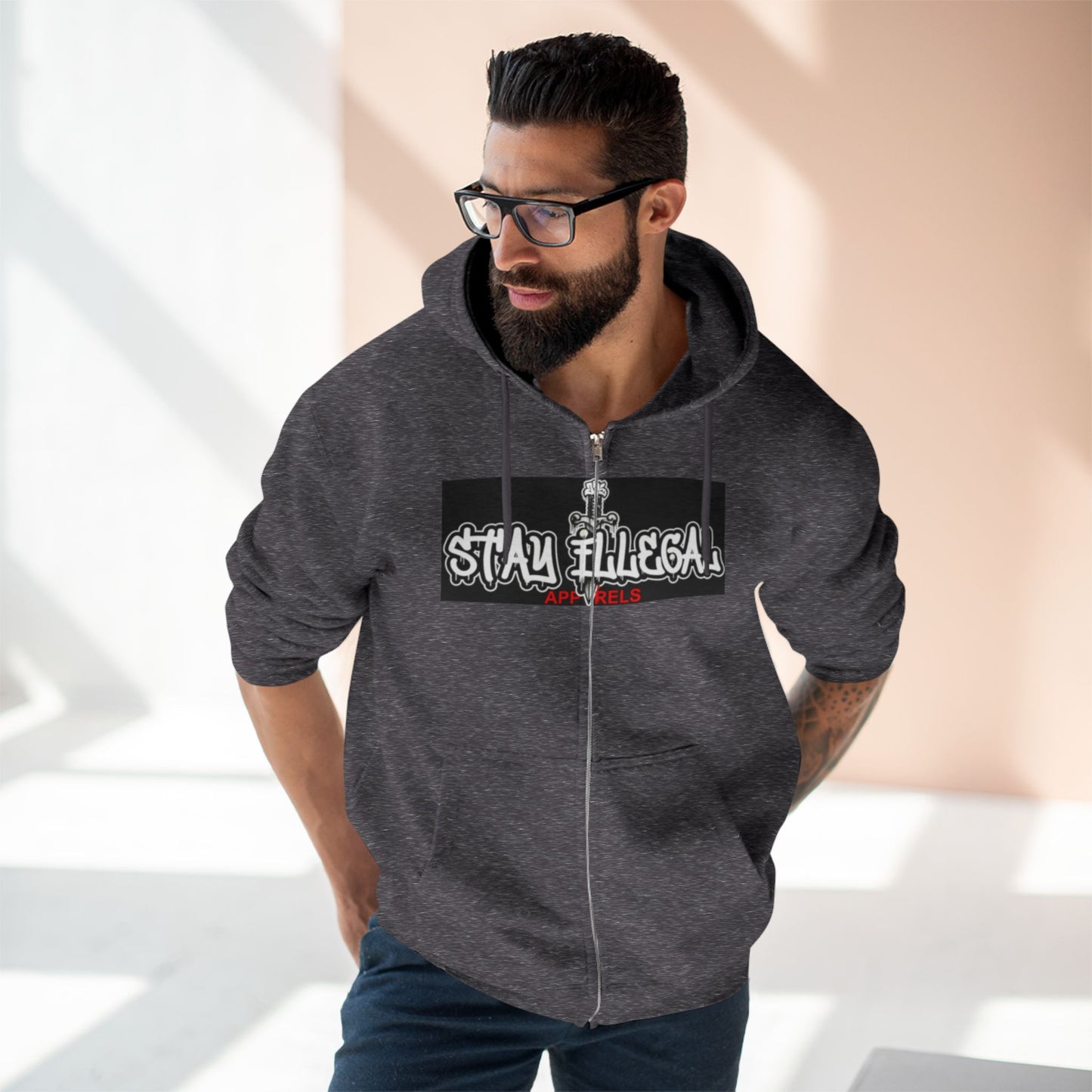 Tiger Smile Hoodie — Stay Illegal Zip Hoodie