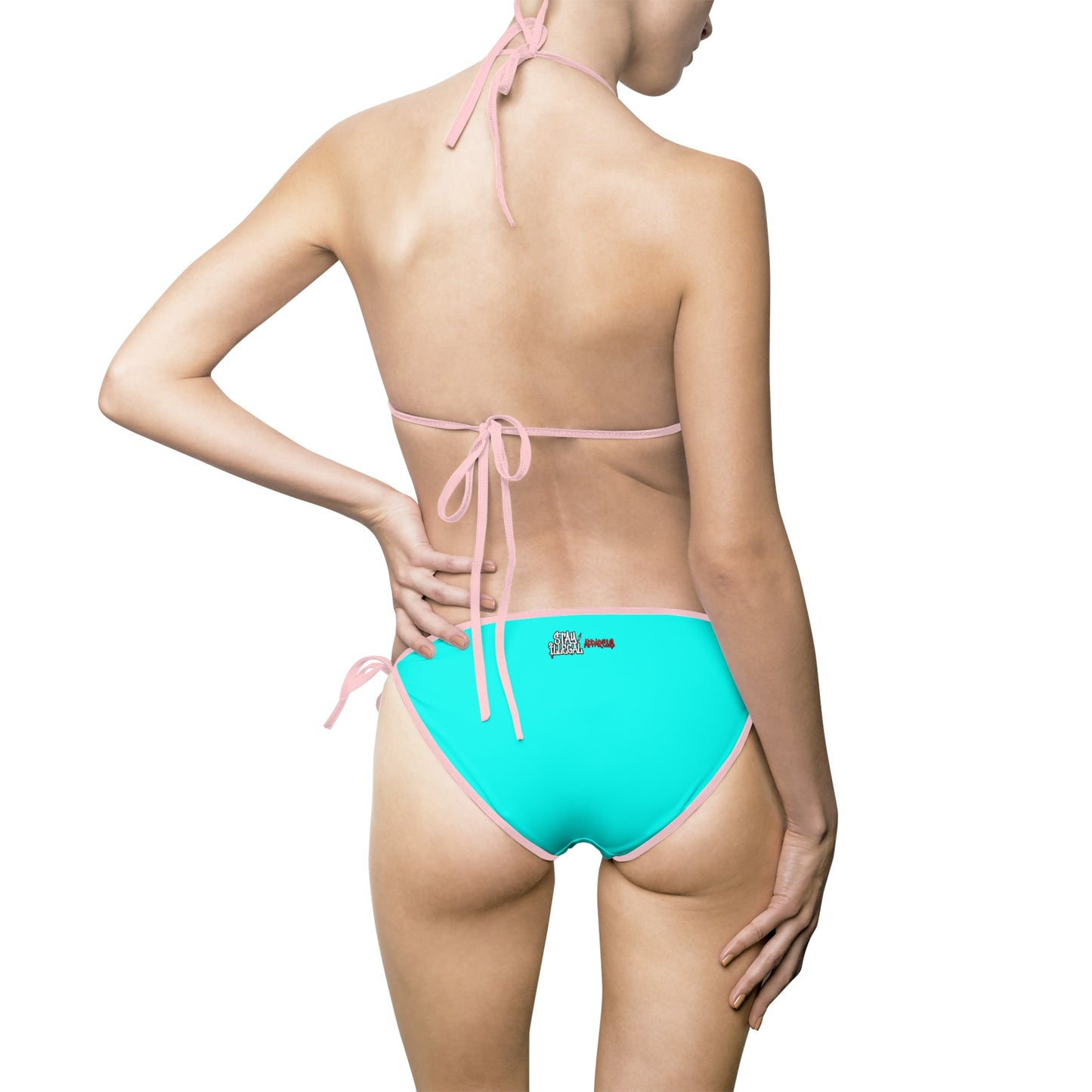 Stay Illegal Women's Colour Trim -Turquoise Triangle Bikini