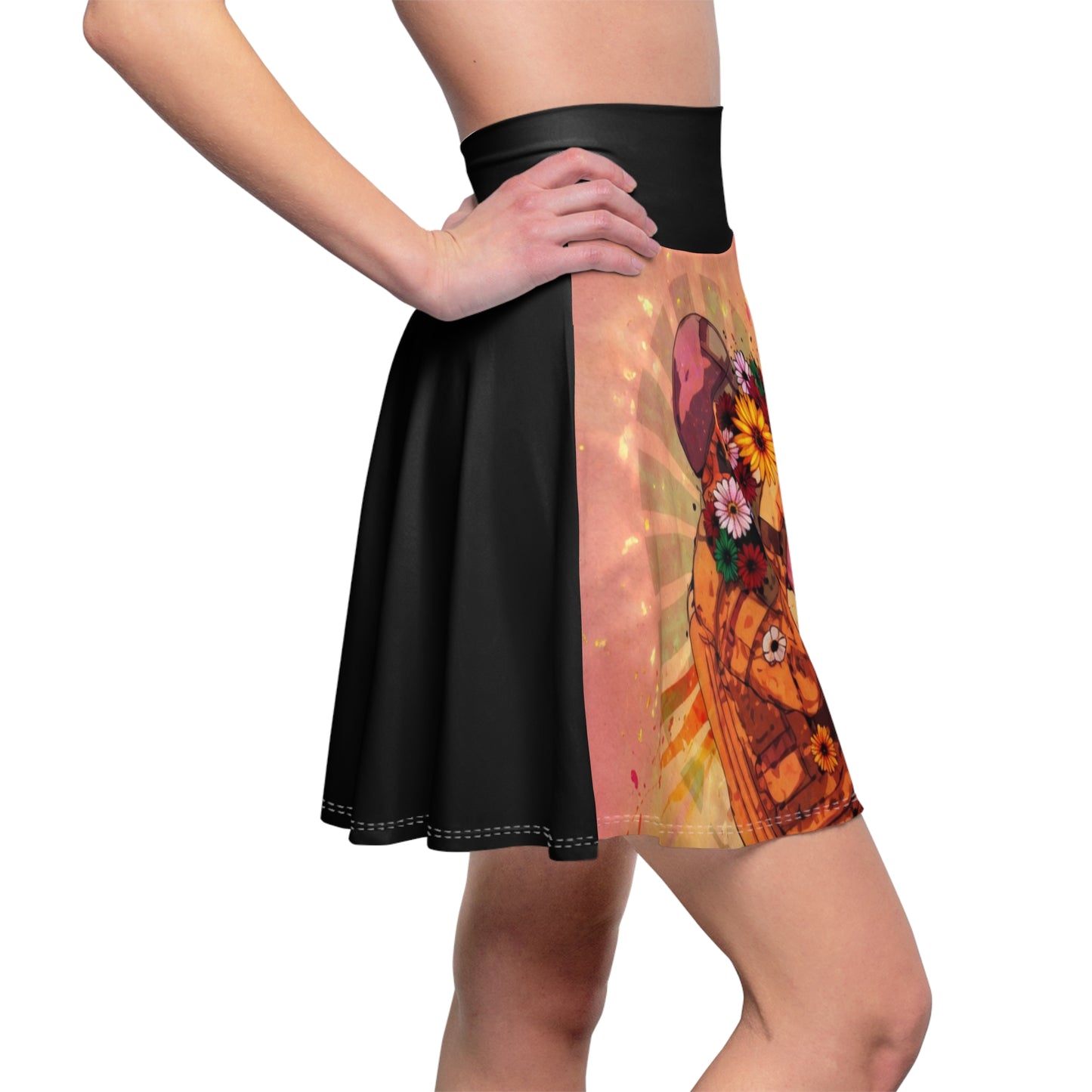Women's Skater Skirt — Flower Shooting Sunrise