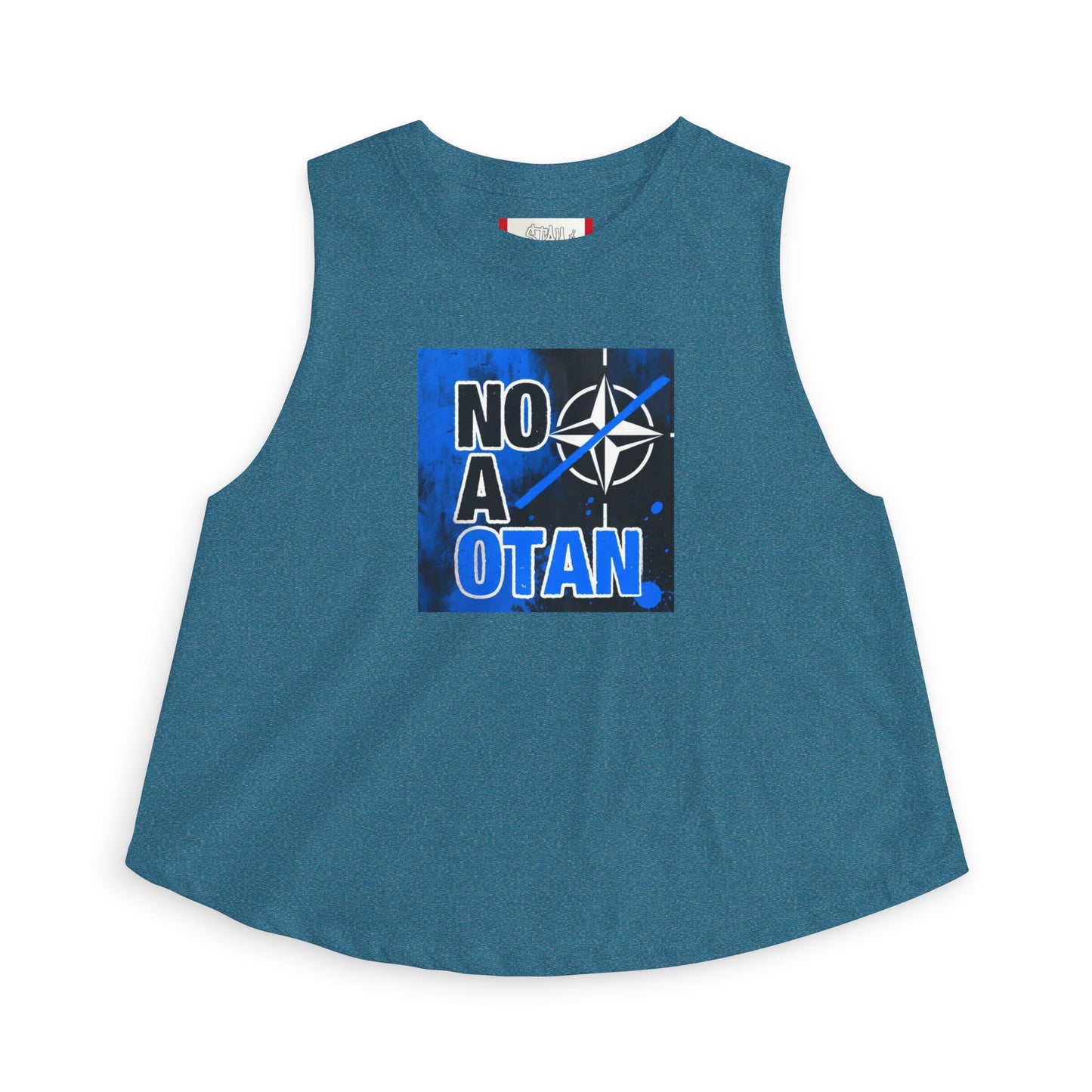 Crop Top — "NO A OTAN" Women's Blue/Spanish