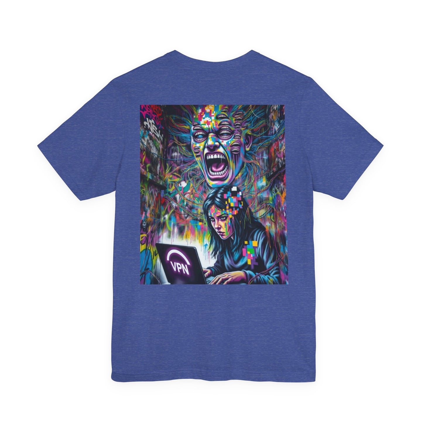 Back Print T‑Shirt —HACKER GIRL/ SIGNAL DROP VPN