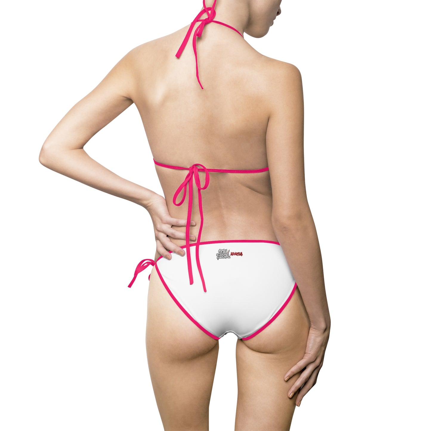 Stay Illegal Women's Colour Trim -White Triangle Bikini